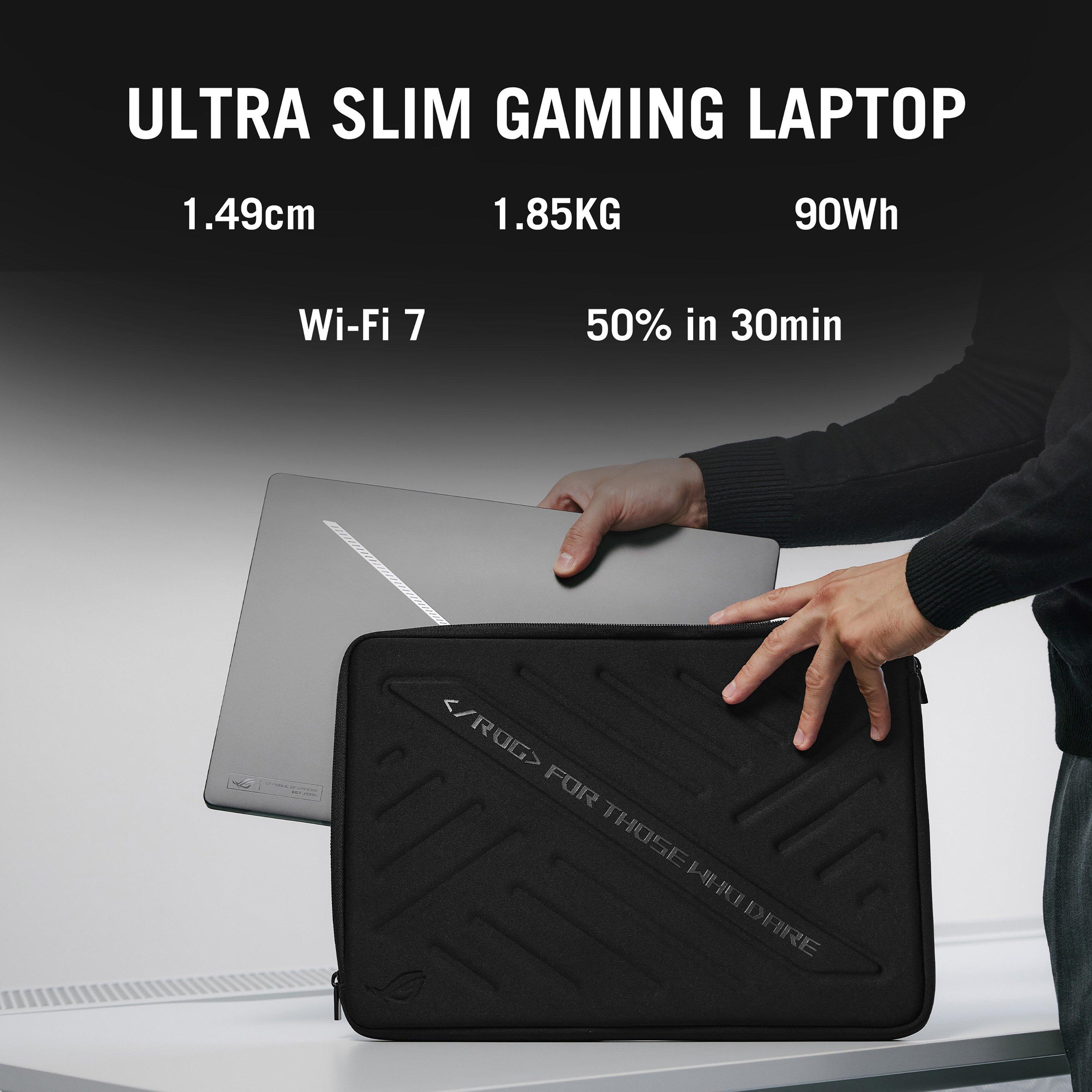Black - ASUS - ASUS ROG Zephyrus G16 16 2.5K OLED 240Hz Gaming Laptop - Ultra 9 386H 32GB RAM 1TB SSD RTX 5070 - 14