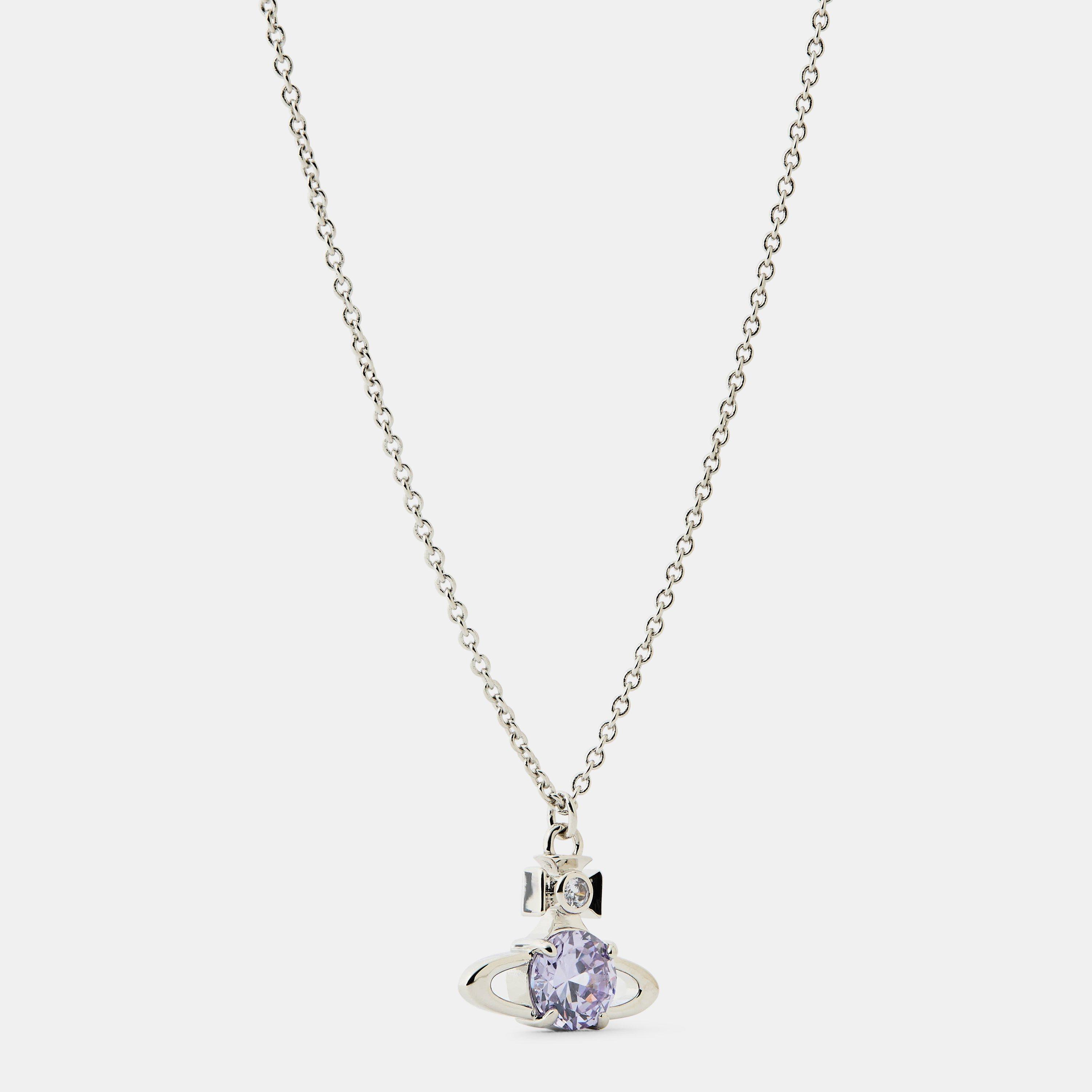 Plat/Lilac - Vivienne Westwood - Women's Viv Reina Large Pendant Necklace - 1