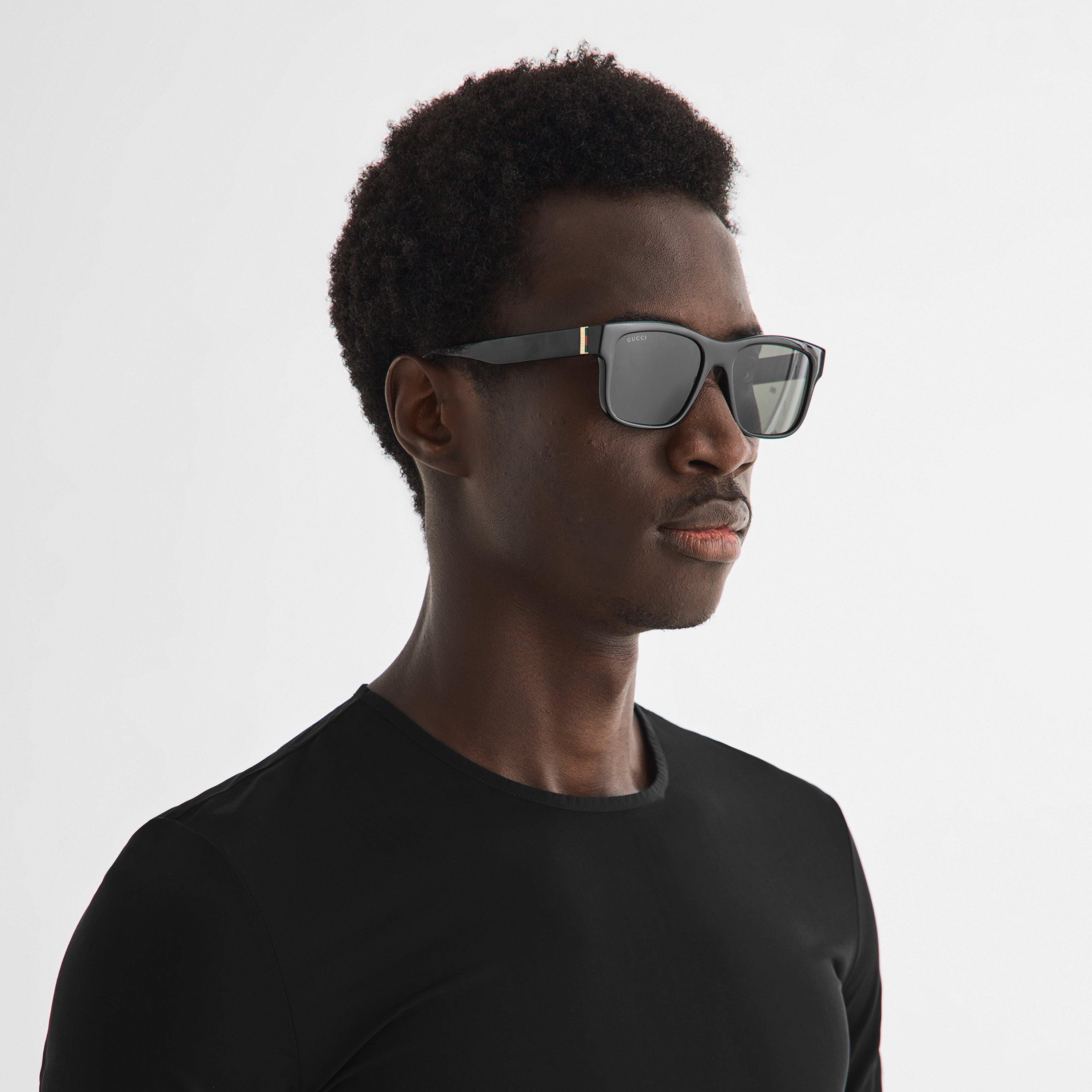 Grey/Black - Gucci - Gucci Mens GG2085S Sunglasses - 3