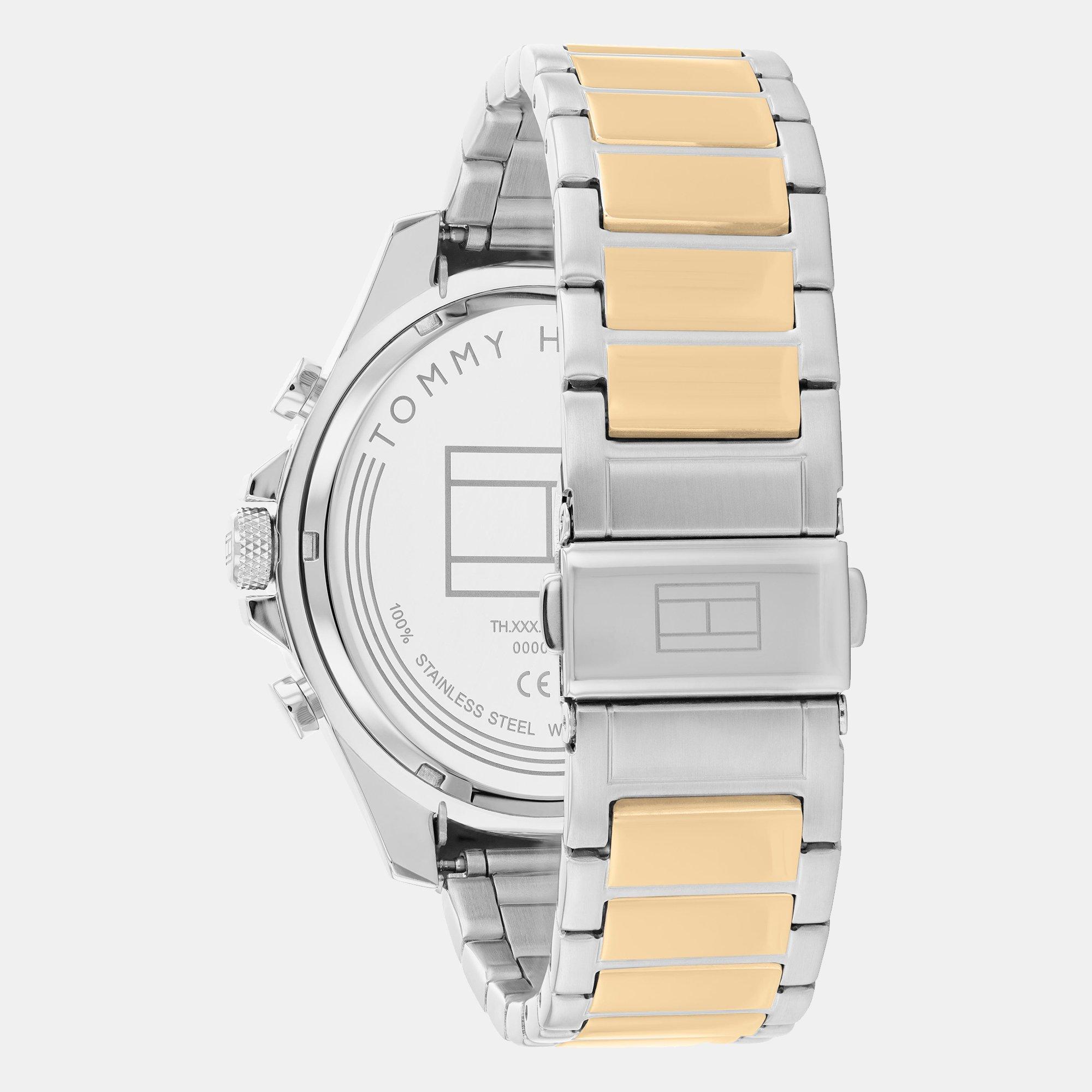 Green/Gold - Tommy Hilfiger - Two Tone Stainless Steel and Gold Plated Mens Watch - 3