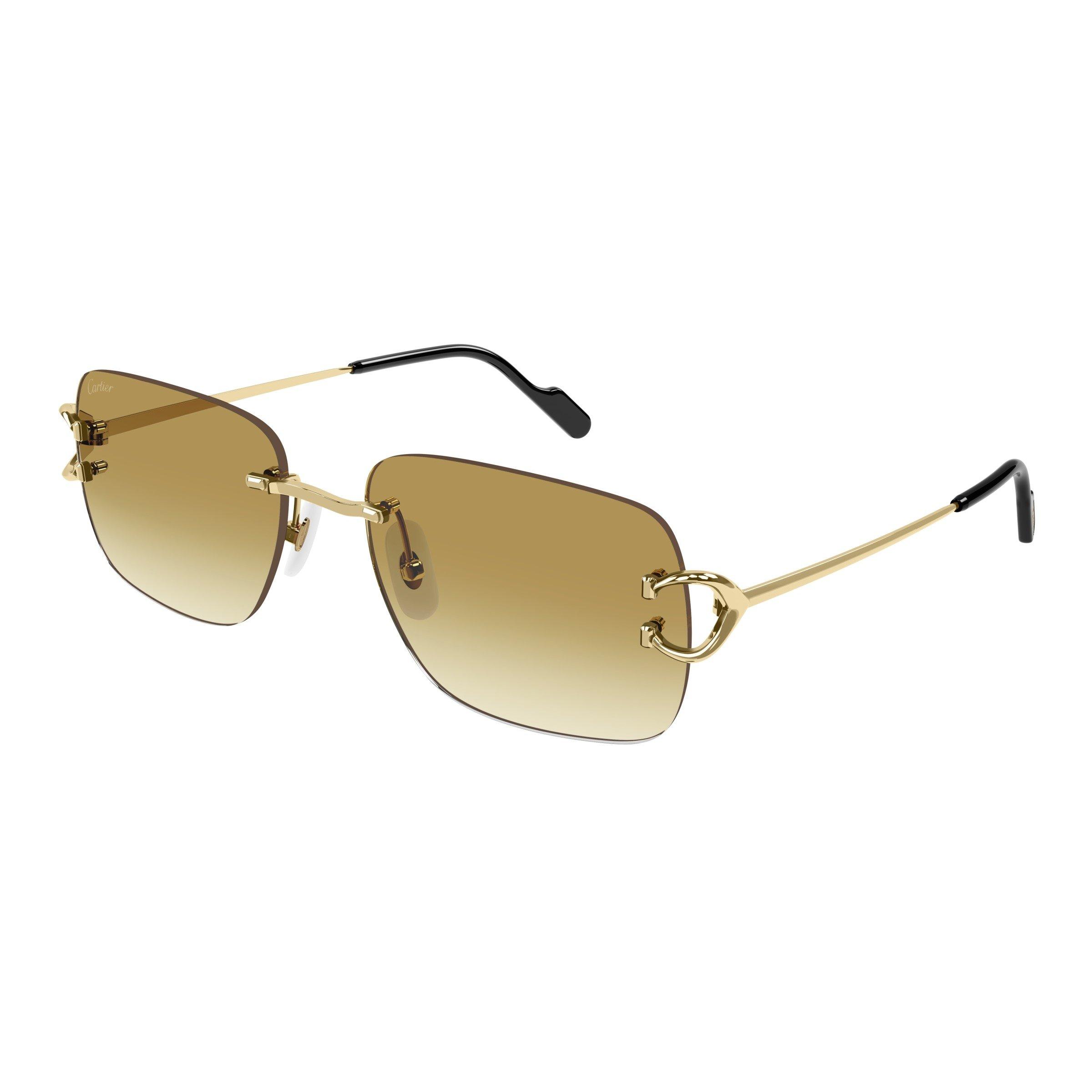 Gold/Yellow - Cartier - Cartier Mens CT0330S Sunglasses - 1