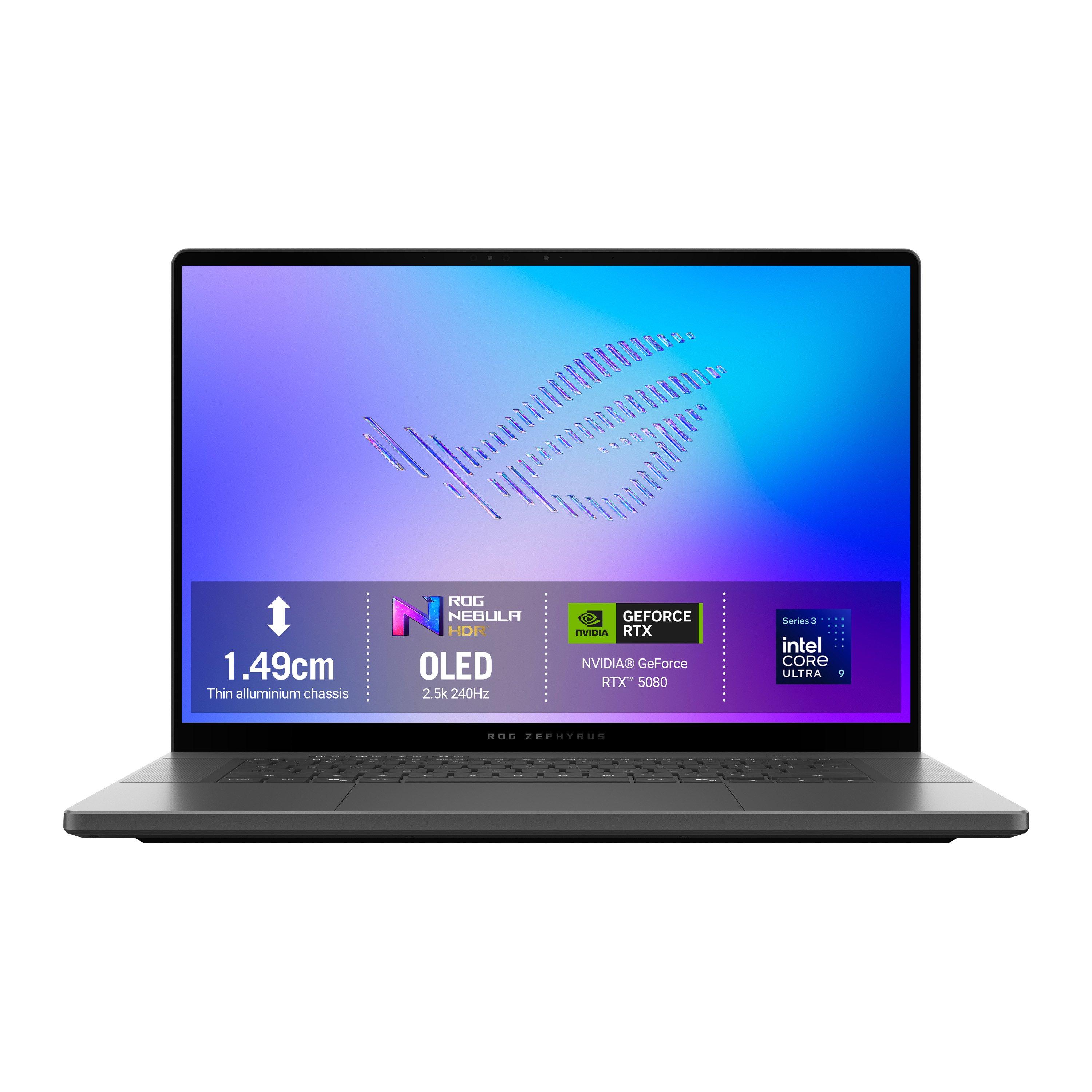 Black - ASUS - ASUS ROG Zephyrus G16 16 2.5K OLED 240Hz Gaming Laptop - Ultra 9 386H 32GB RAM 2TB SSD RTX 5080 - 1