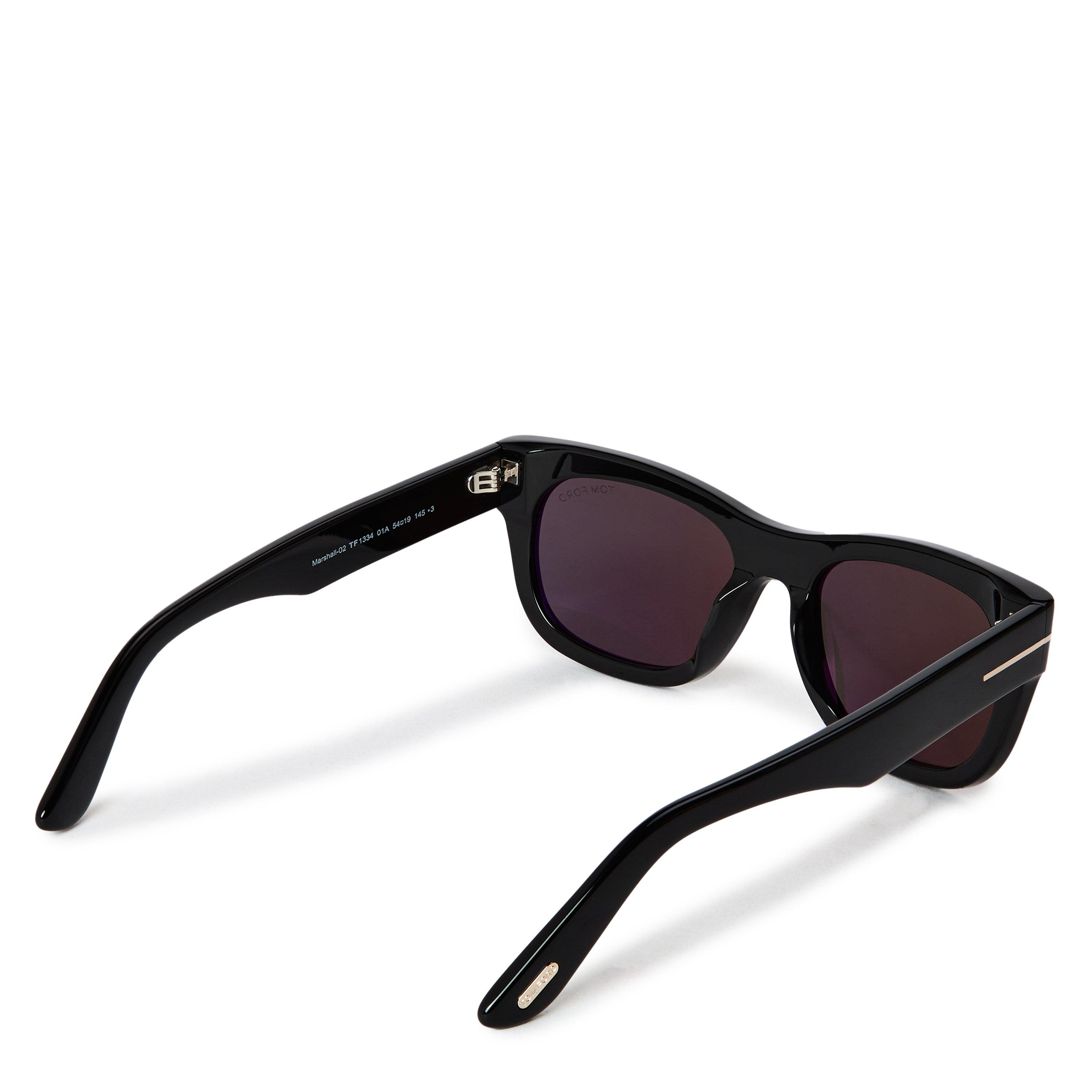 Black/Smoke - Tom Ford - Men's Marshall Rectangle Sunglasses - 2
