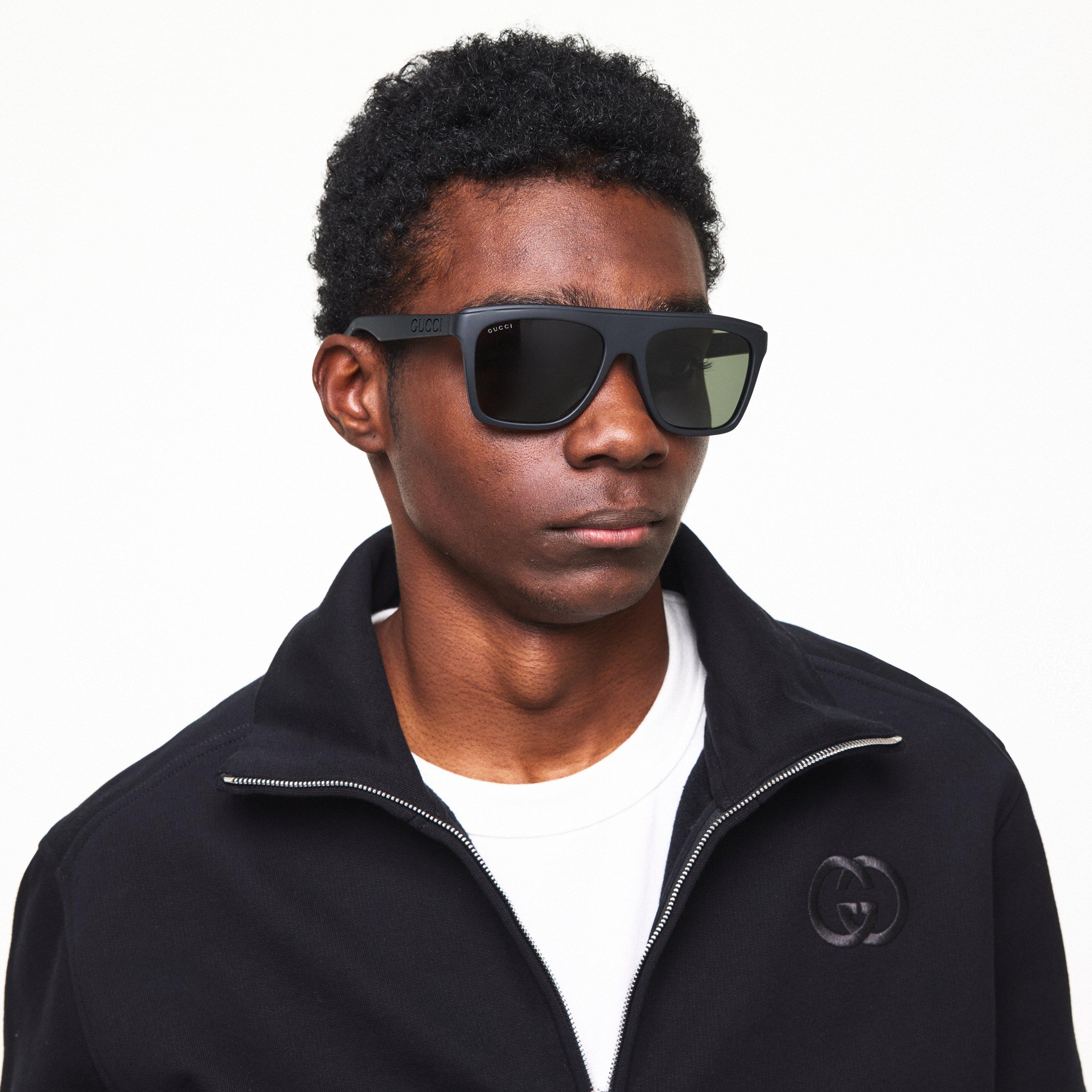 Black/Grey - Gucci - Gucci Mens GG1570S Wayfarer Sunglasses - 2