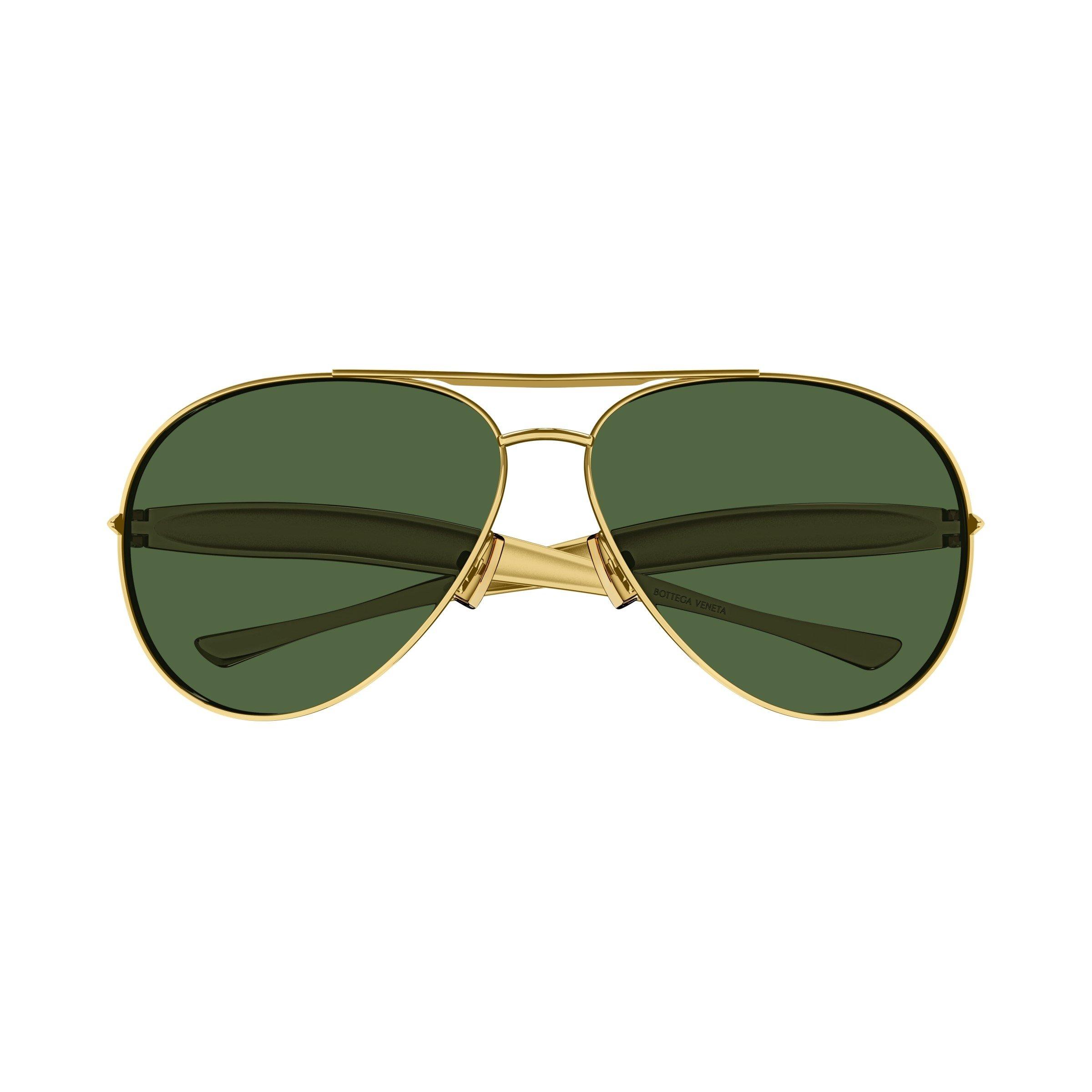 Gold/Green - Bottega Veneta - Bottega Veneta Unisex BV1305S Aviator Sunglasses - 2