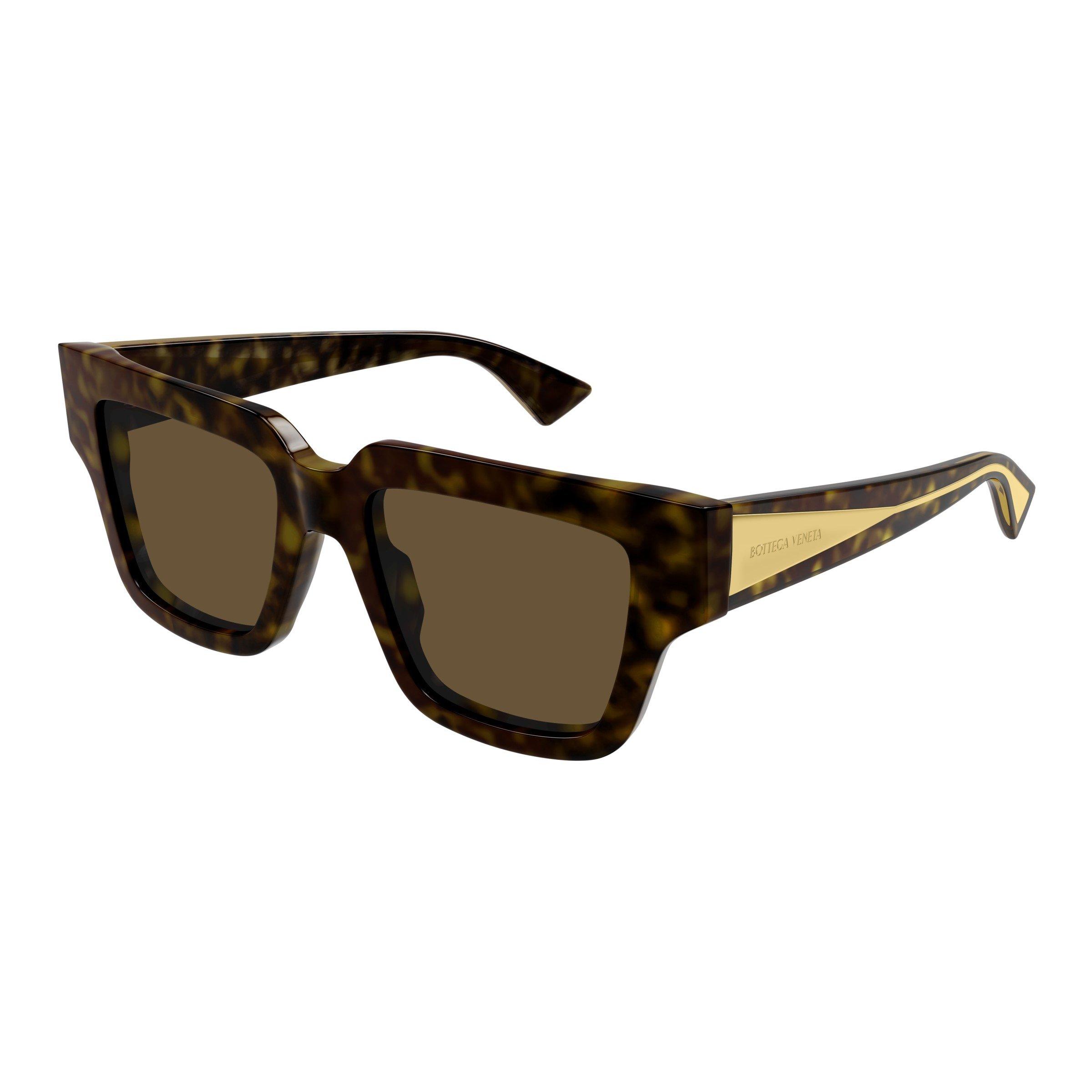 NWT NIB Bottega Veneta 57mm Square Sunglasses Havana Brown Tortoise Ultrathin Squared Sunglasses in Havana/havana/brown  main image 4