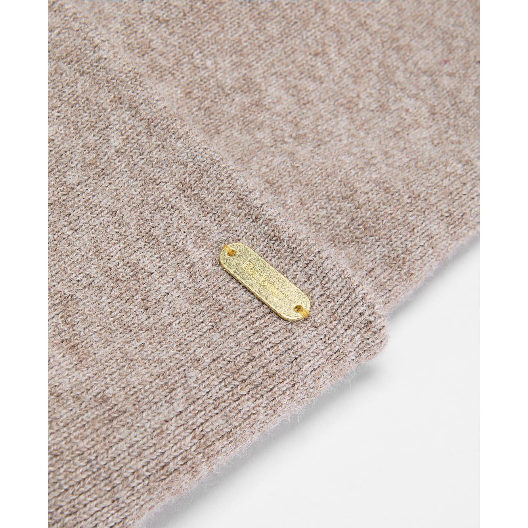 Taupe - Barbour - Winona Beanie and Scarf Gift Set - 4