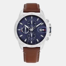 Tommy Hilfiger Tommy Hilfiger Mens Brown Leather Strap Watch