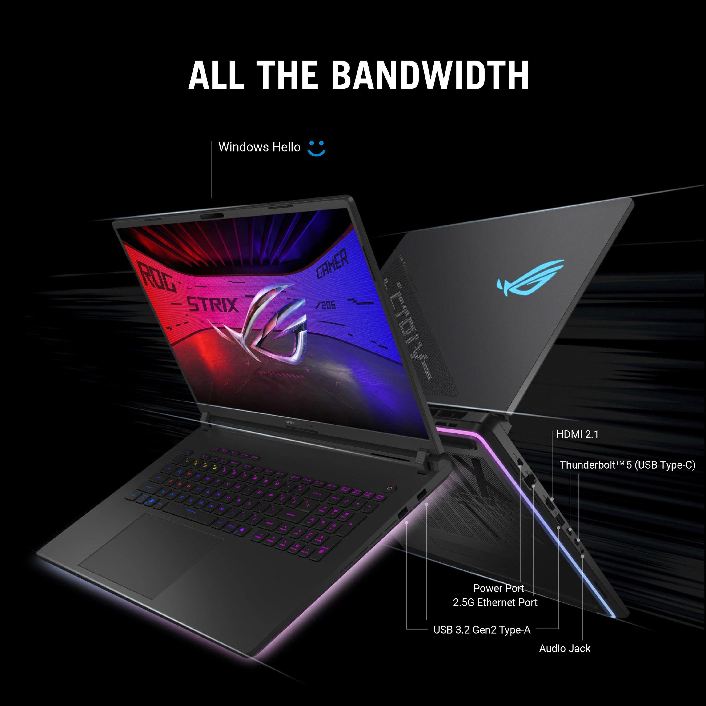 Black - ASUS - ASUS ROG Strix SCAR 18 4K Mini LED 240Hz - Ultra 9 290HX Plus 64GB 2TB RTX 5090 - 14