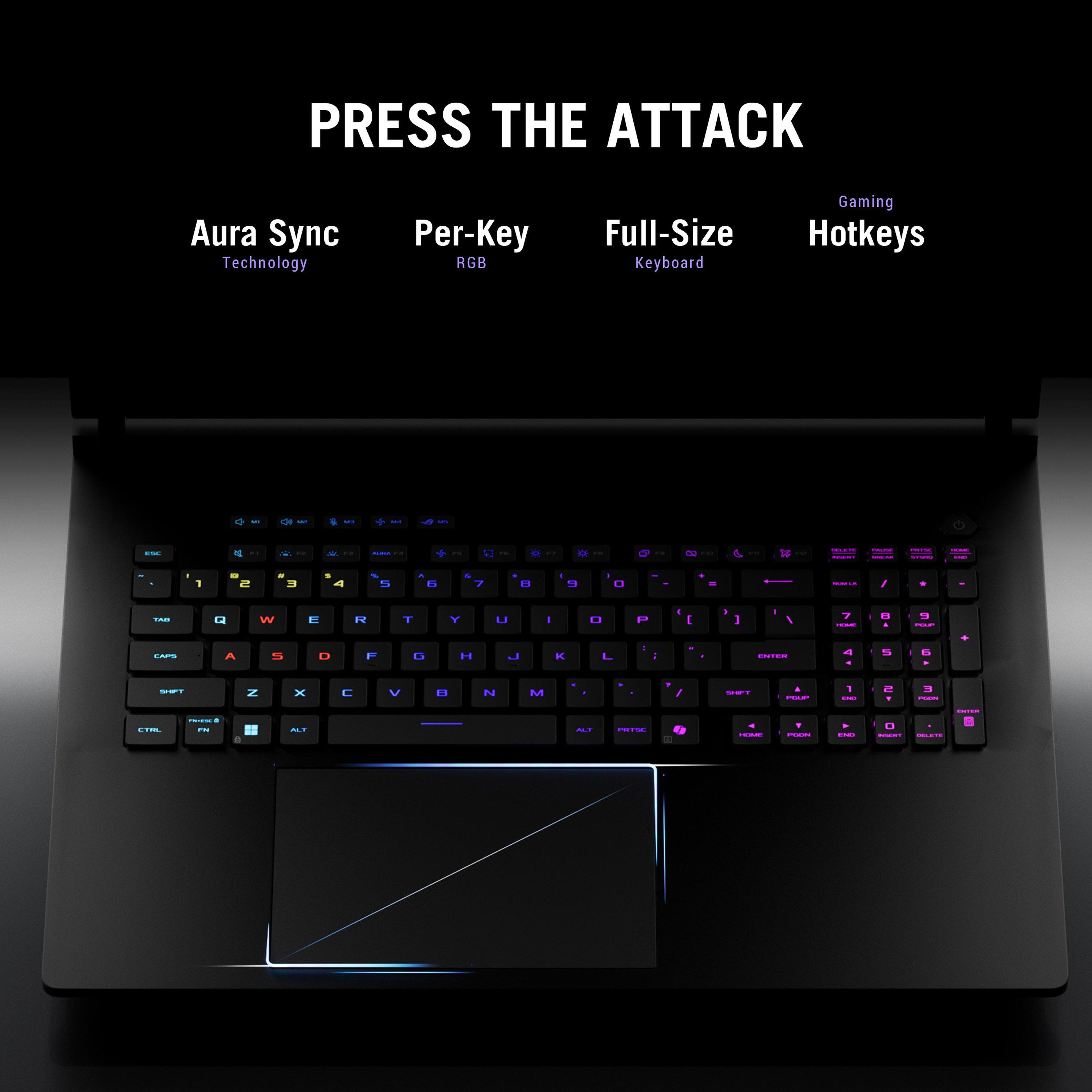 Black - ASUS - ASUS ROG Strix SCAR 18 4K Mini LED 240Hz - Ultra 9 290HX Plus 64GB 2TB RTX 5090 - 9