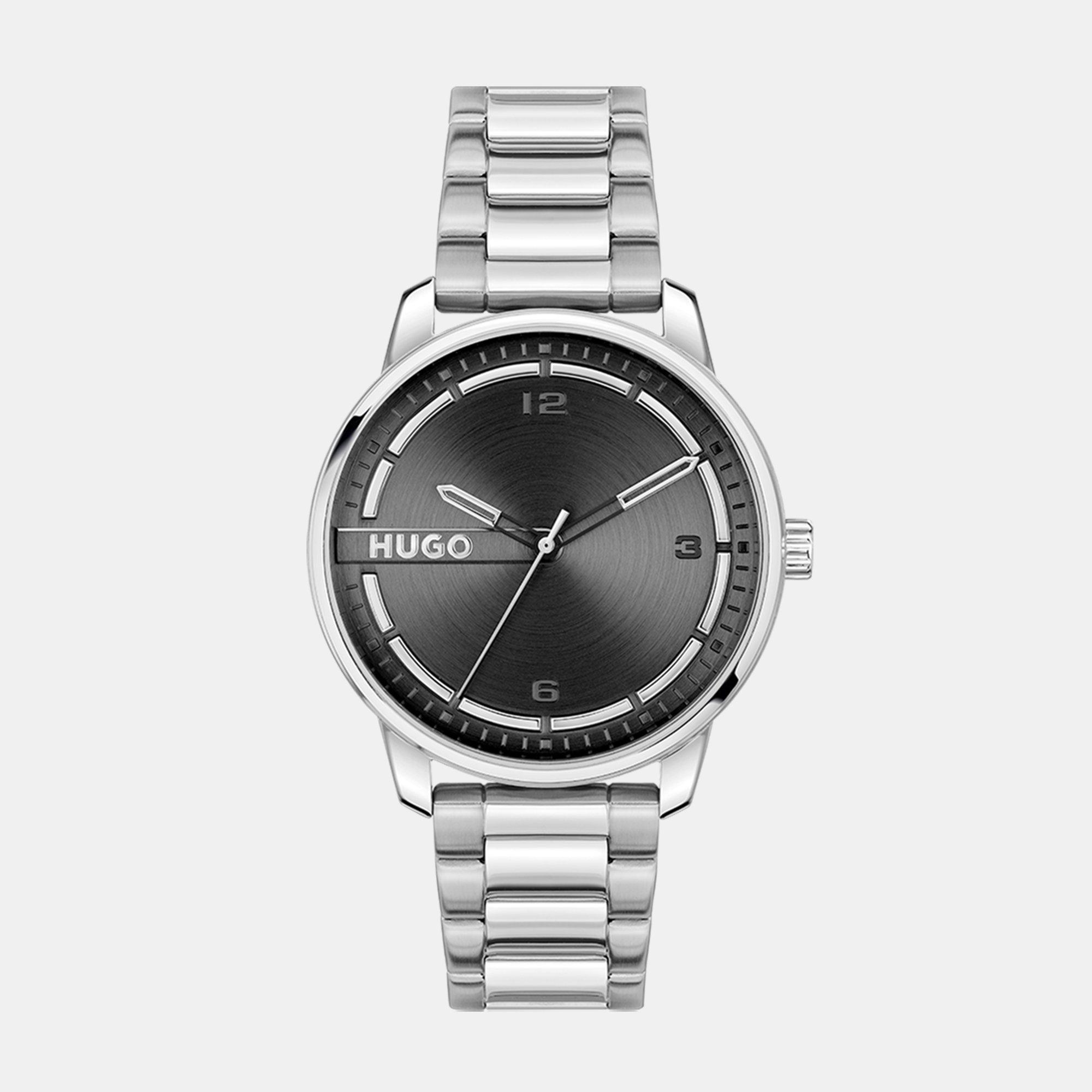 Black/Silver - Hugo - HUGO Mens #Stamp Watch - 1