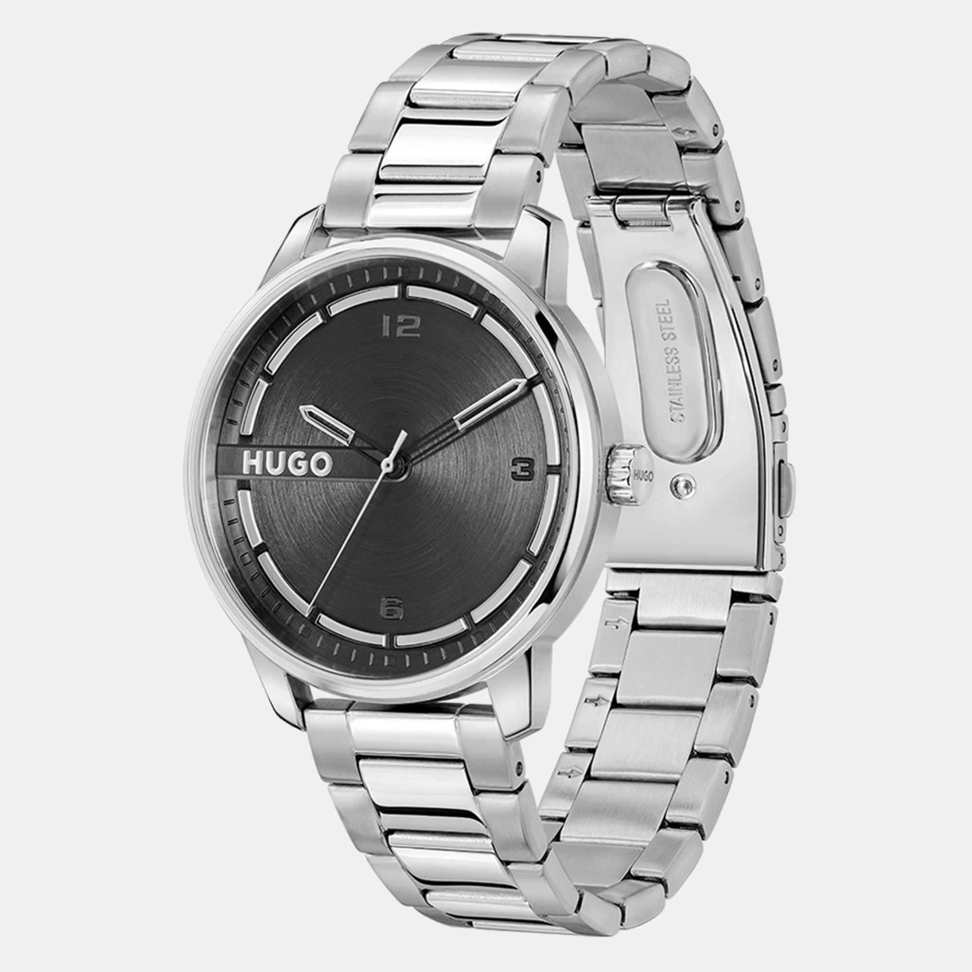 Black/Silver - Hugo - HUGO Mens #Stamp Watch - 4