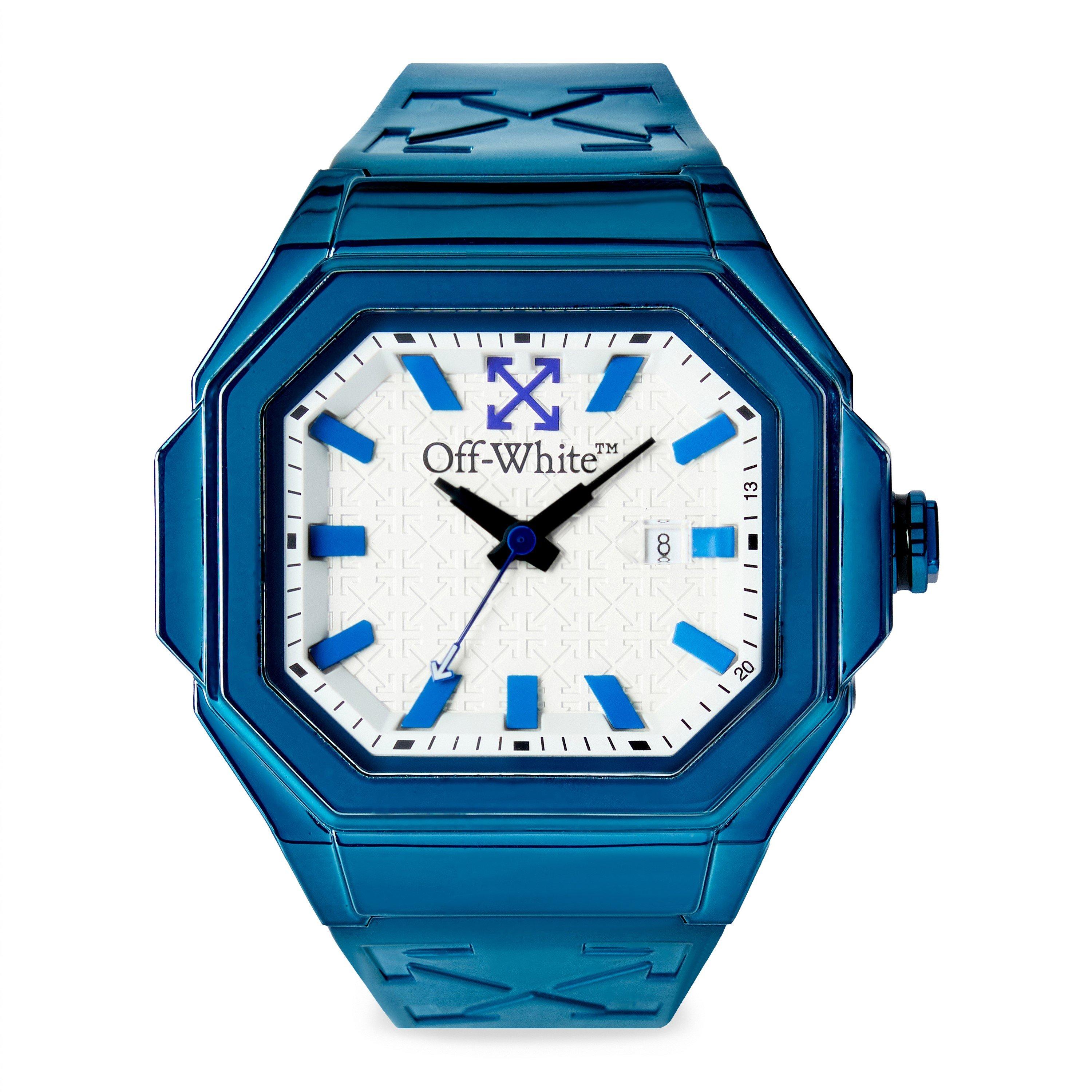 Off White Men's ALT Octagon Rubber Analogue Quartz Watch 50 mm