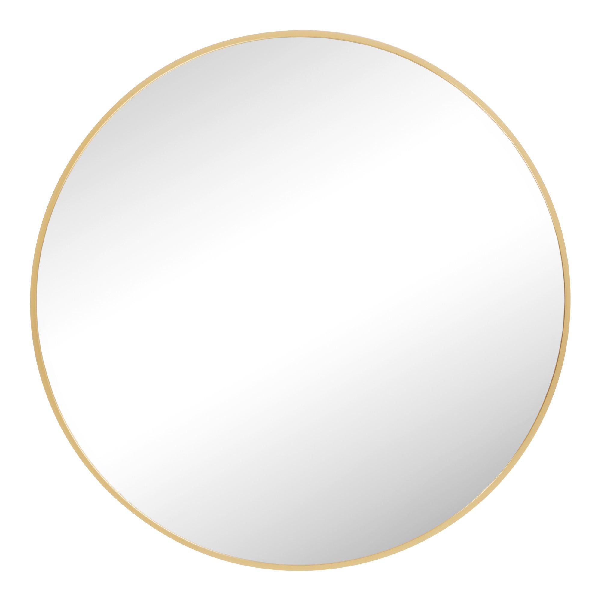 Gold - Nestwell - Acton Round Metal Framed Wall Mirror - 1