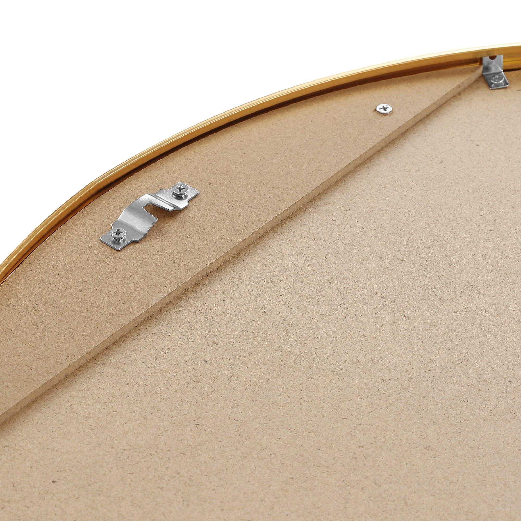 Gold - Nestwell - Acton Round Metal Framed Wall Mirror - 3