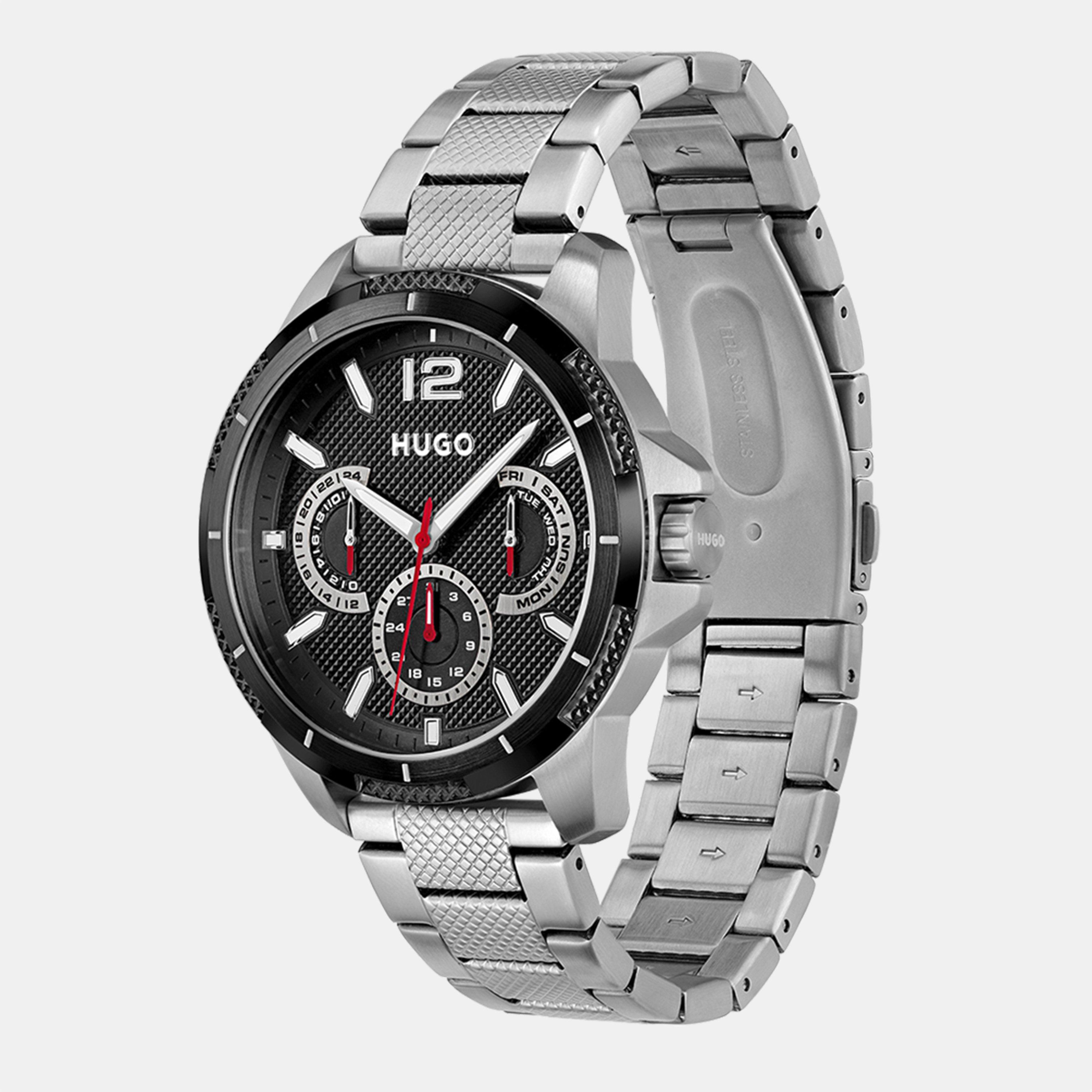 Black/Silver - Hugo - Gents HUGO #SPORT Bracelet Watch - 4
