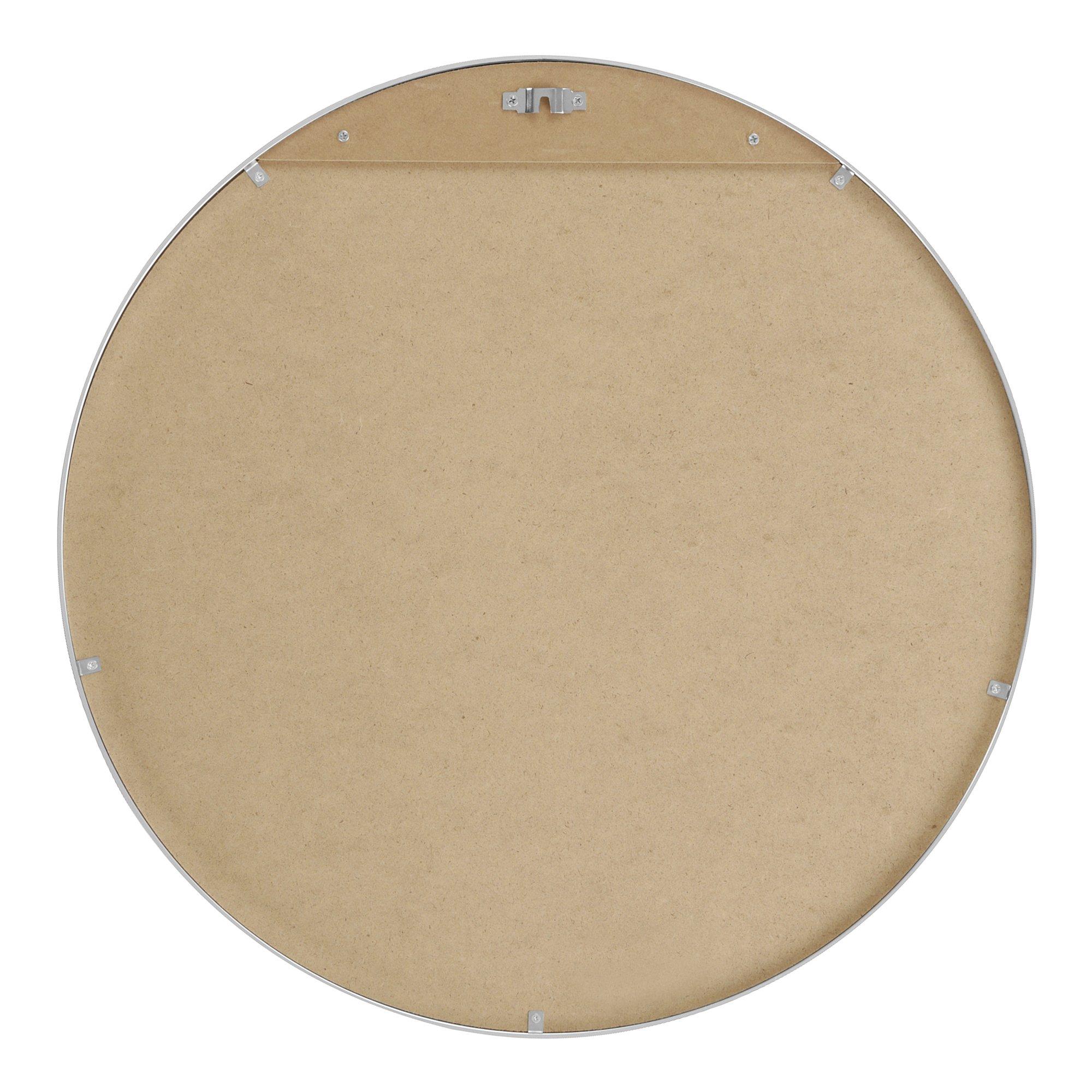 Silver - Nestwell - Acton Round Metal Framed Wall Mirror Large - 4