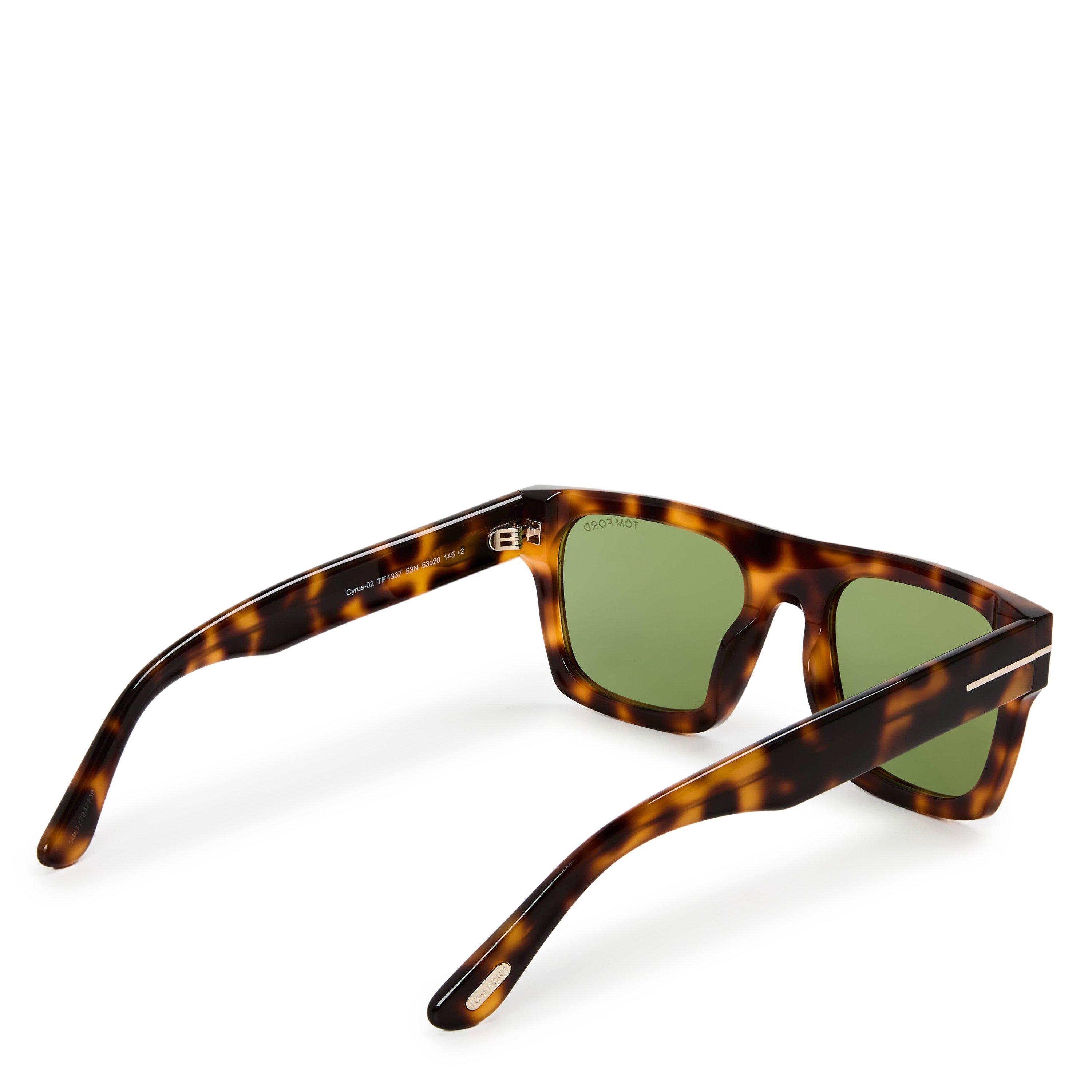 Havana/Green - Tom Ford - Men's Cyrpus Square Sunglasses - 2