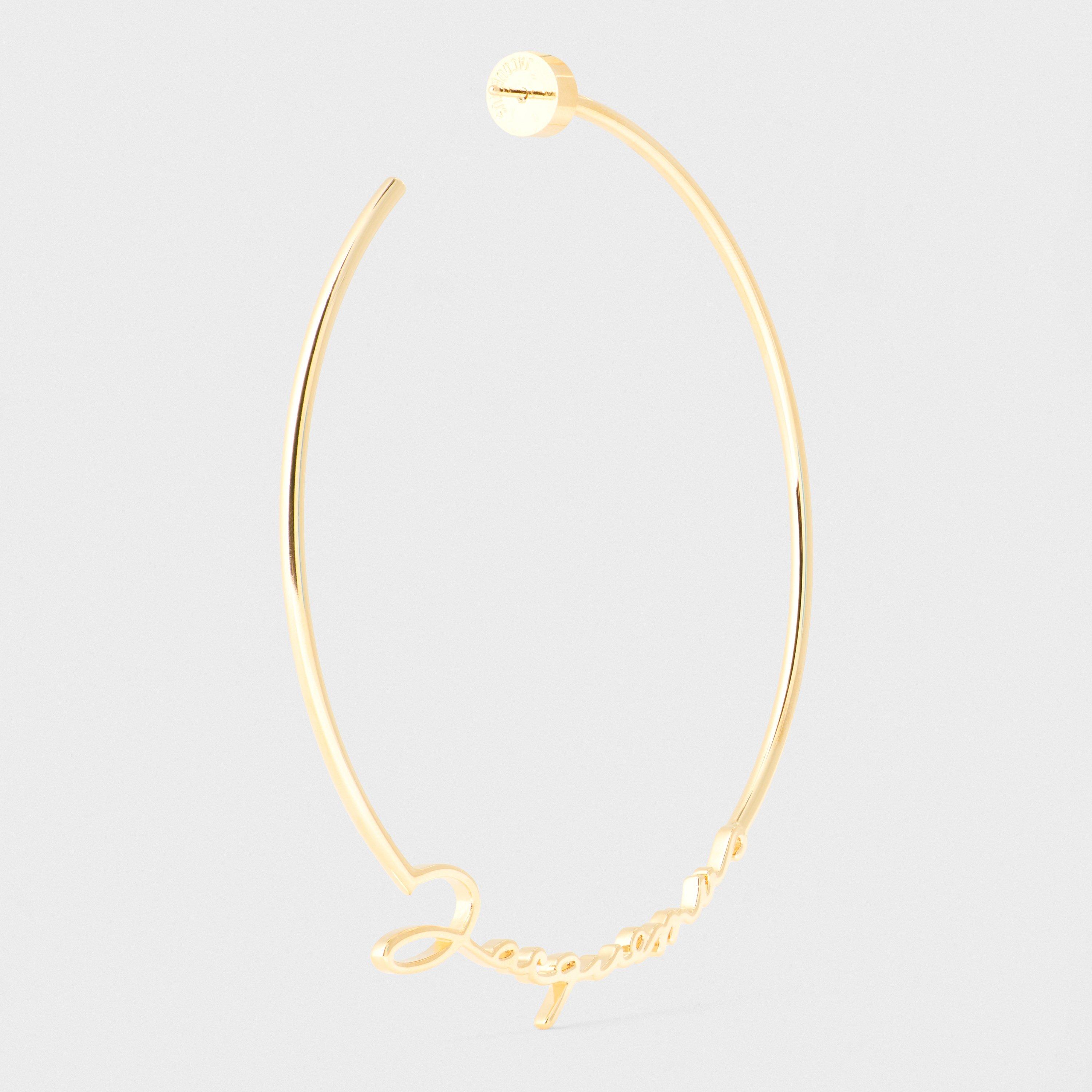 Gold - Jacquemus - Women's Jacquard Hoop Earrings - 2