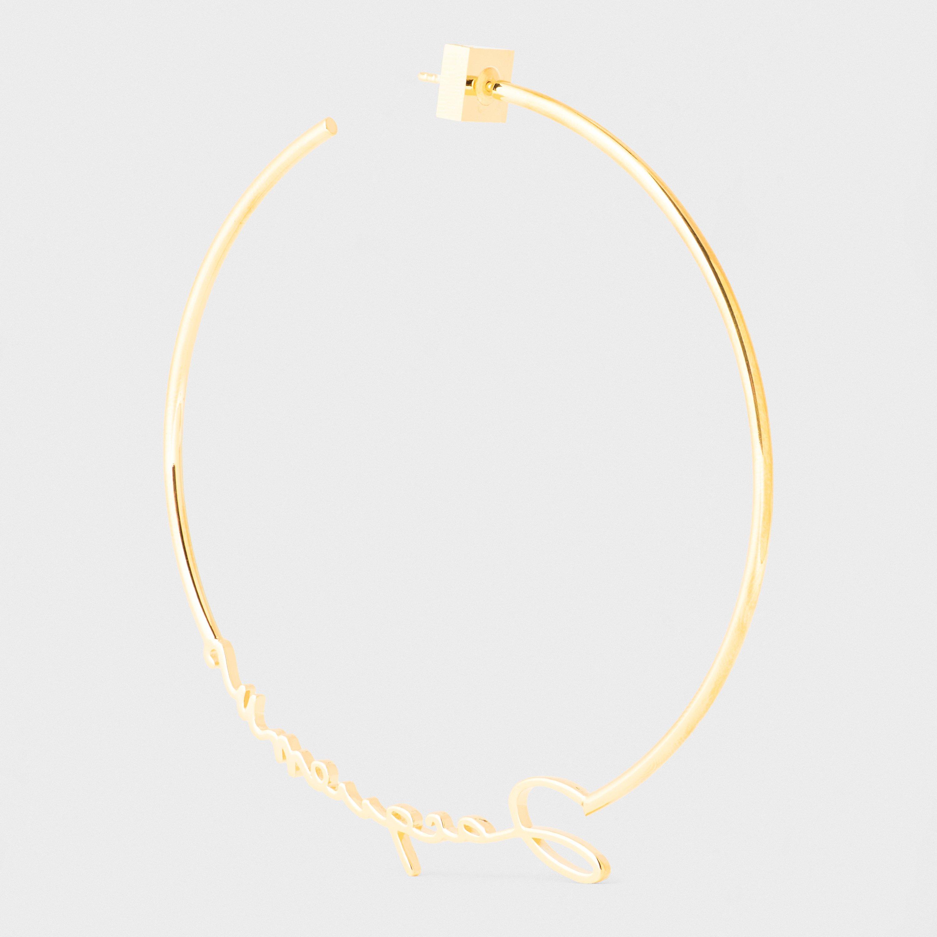 Gold - Jacquemus - Women's Jacquard Hoop Earrings - 3