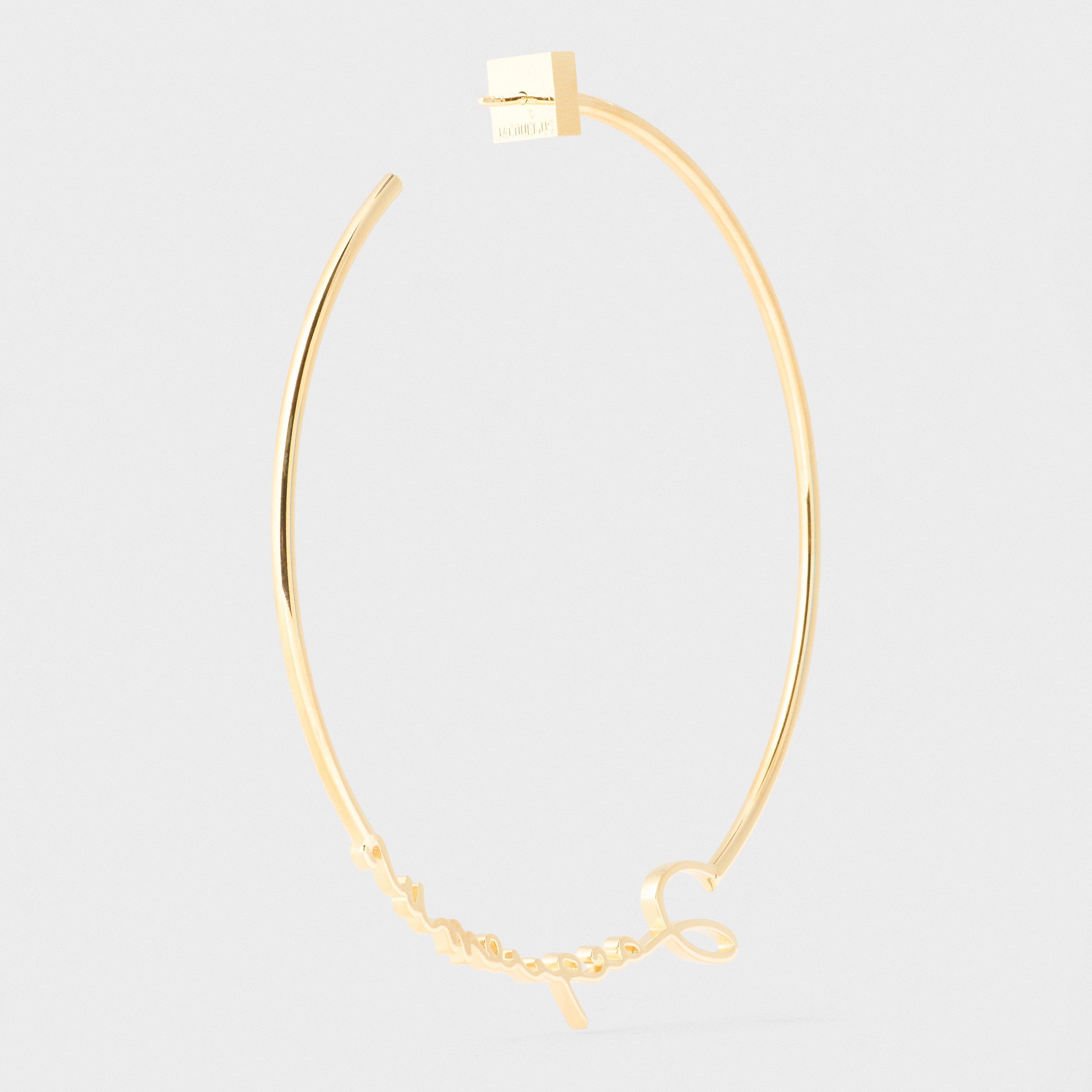 Gold - Jacquemus - Women's Jacquard Hoop Earrings - 4