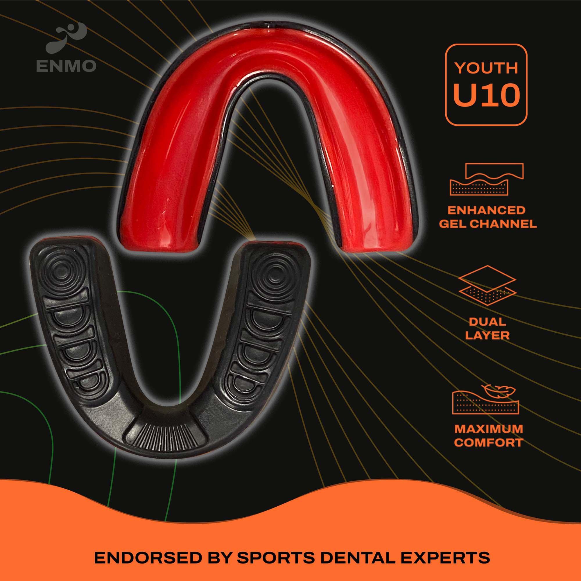 Schwarz/Rot - Hy-Pro - MaxillaGel Mouthguard Jnr - 5