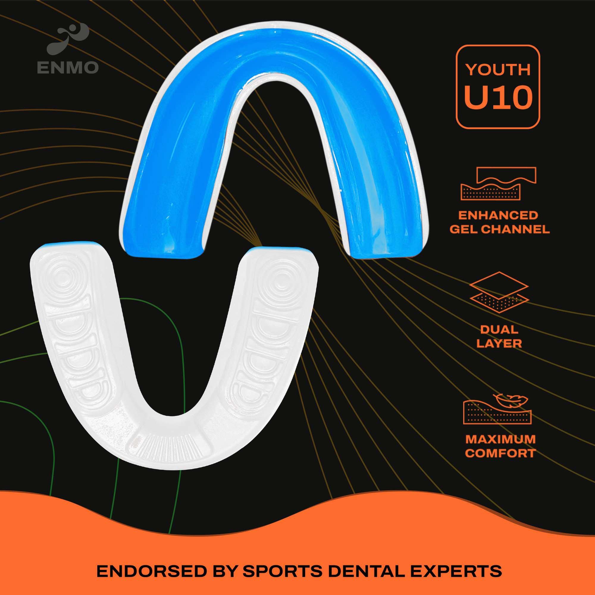 Blue/White - Hy-Pro - ENMO MaxillaGel Mouthguard Jnr - 6