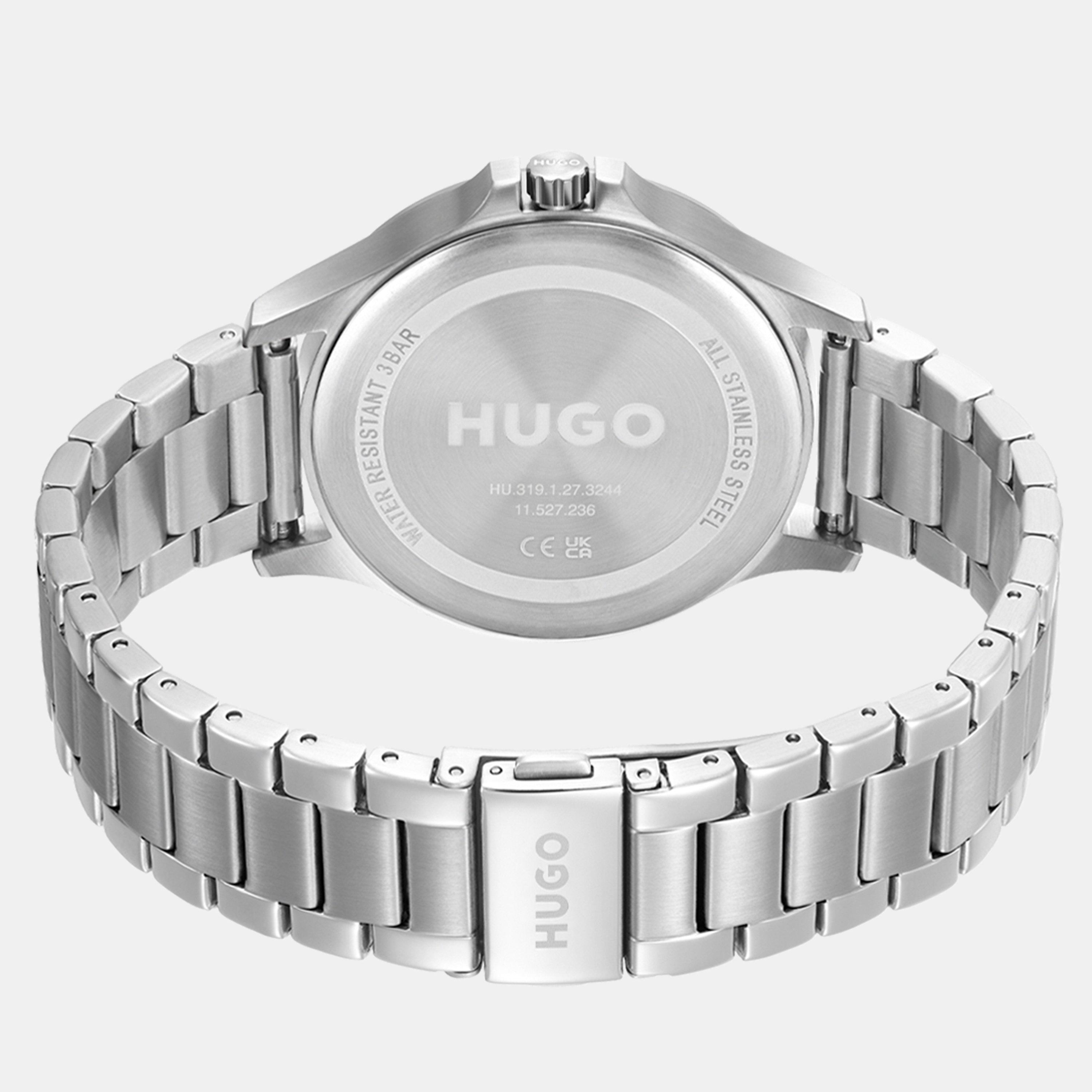 Black/Silver - Hugo - Gents HUGO #LEAP Bracelet Watch - 2