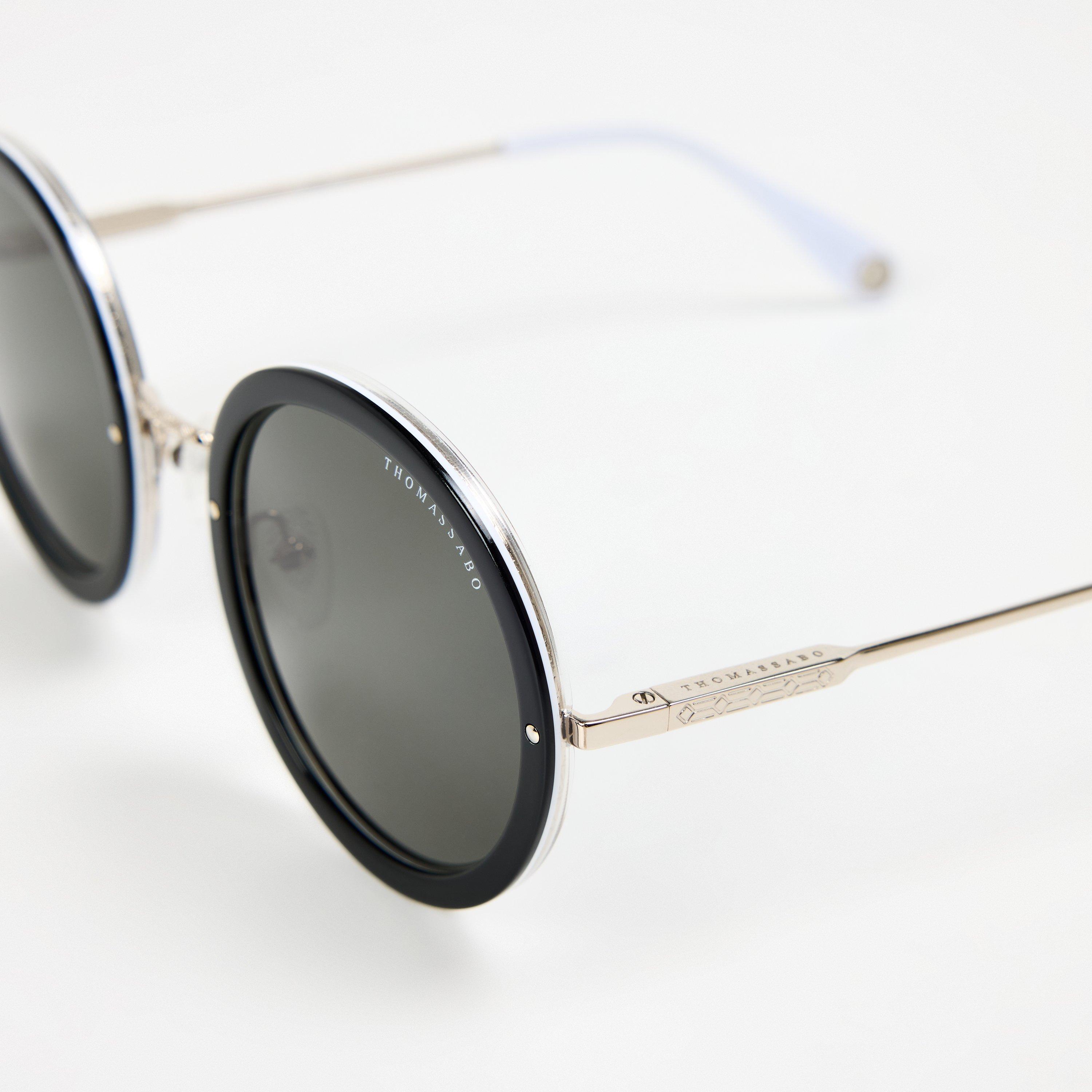 Crna - Thomas Sabo - Women's Romy Round Sunglasses - 5