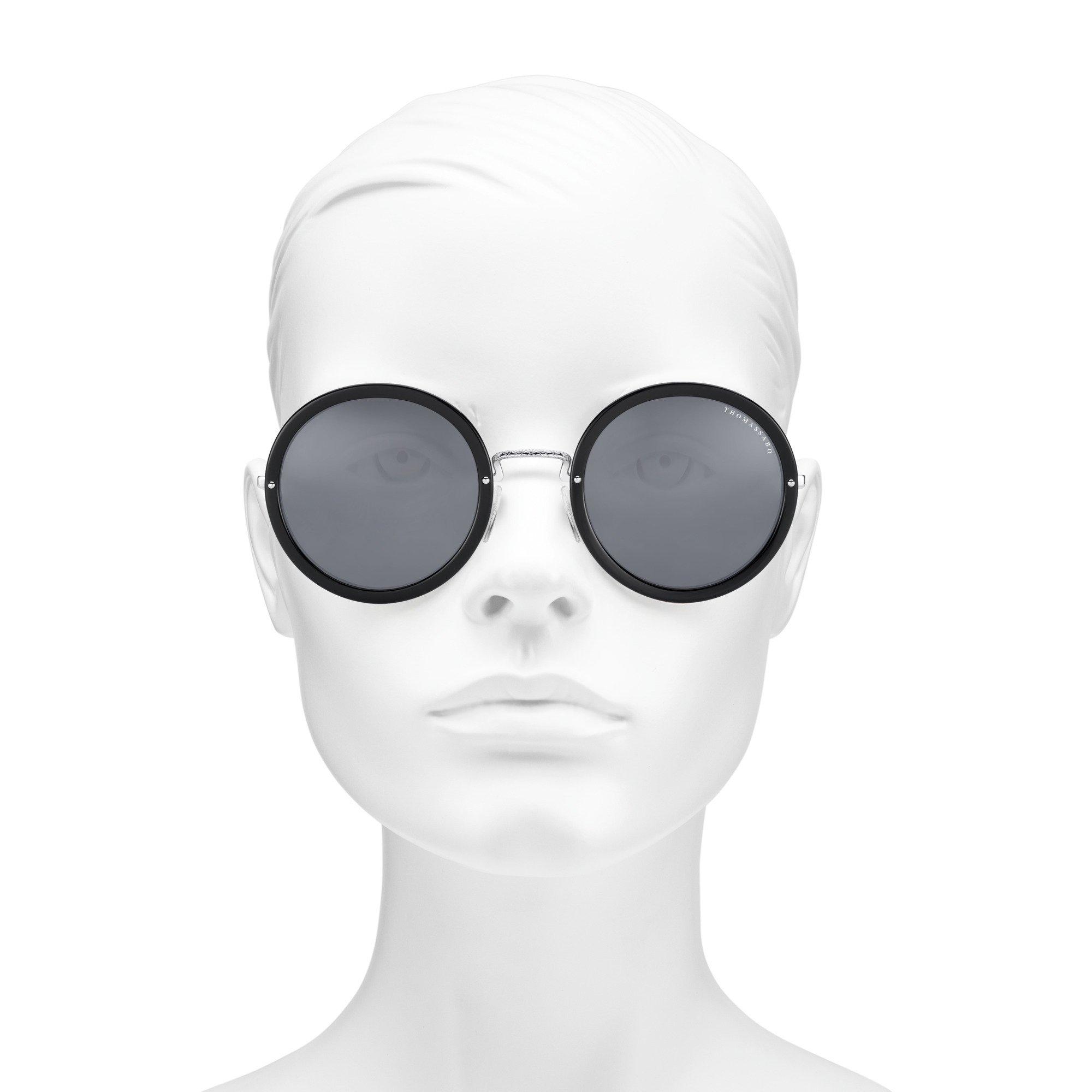 Crna - Thomas Sabo - Women's Romy Round Sunglasses - 6