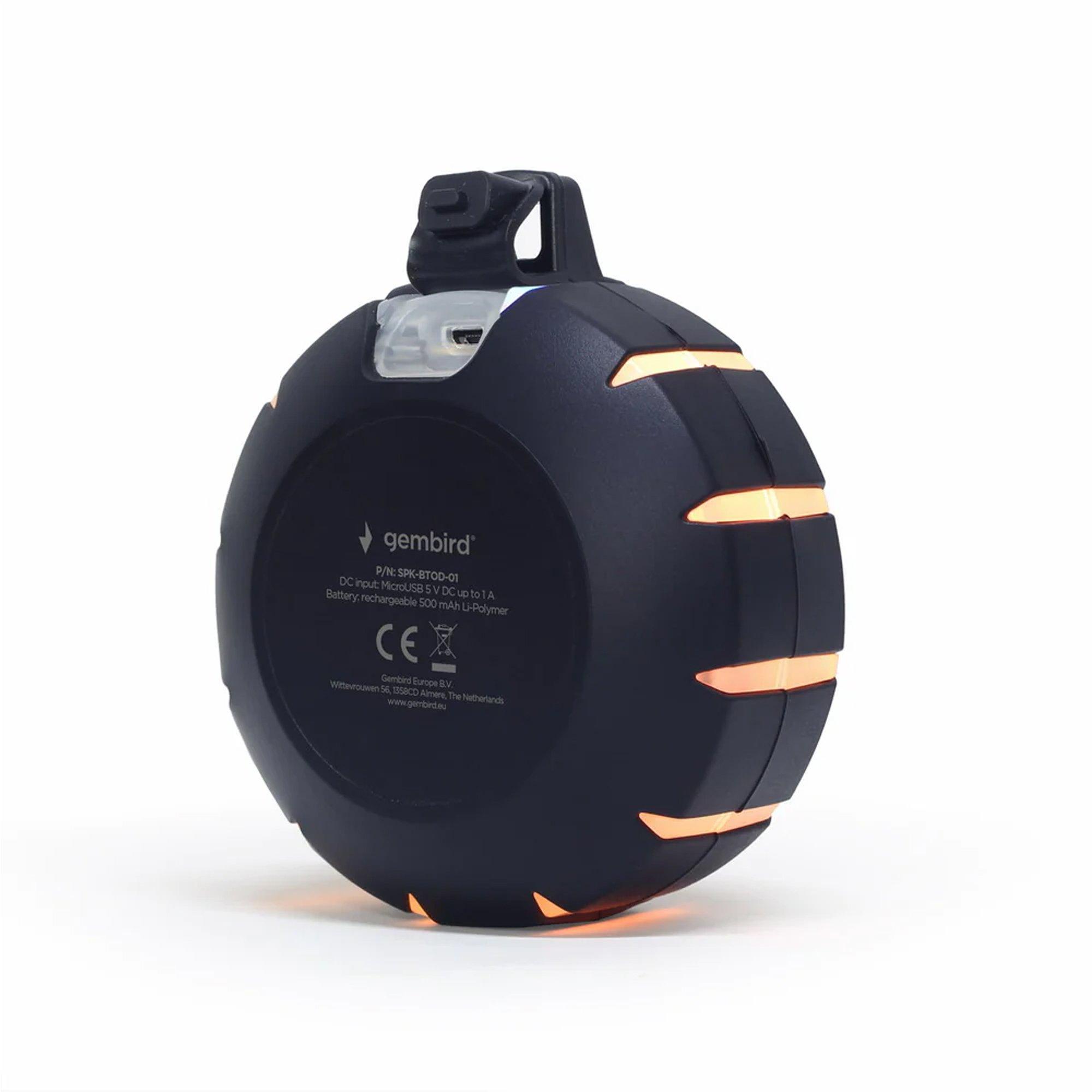 Black - Gembird - Gembird Portable Outdoor Bluetooth LED Speaker - 3