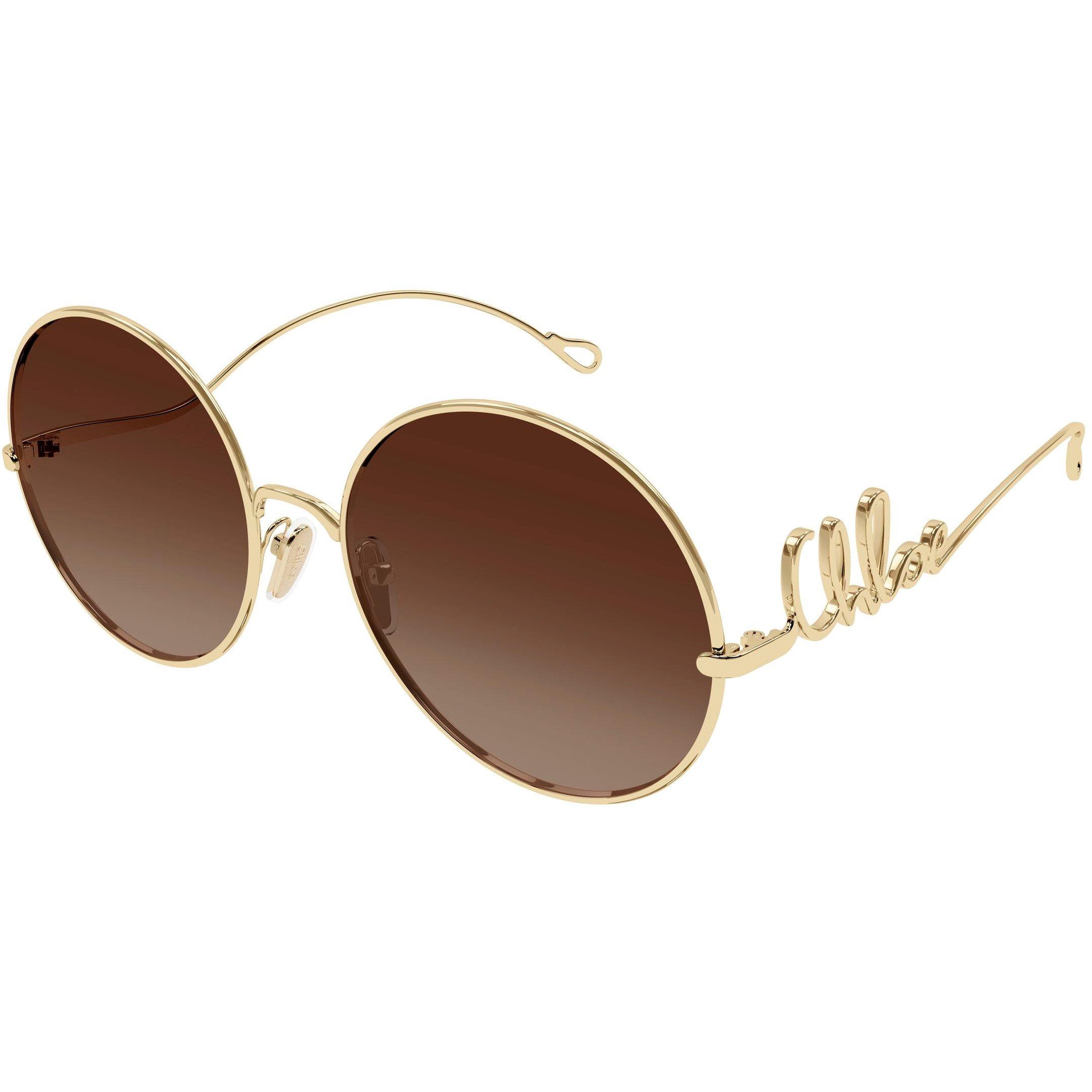 Chloe Women's Ch0329s Icon Round Sunglasses - Gold/Brown