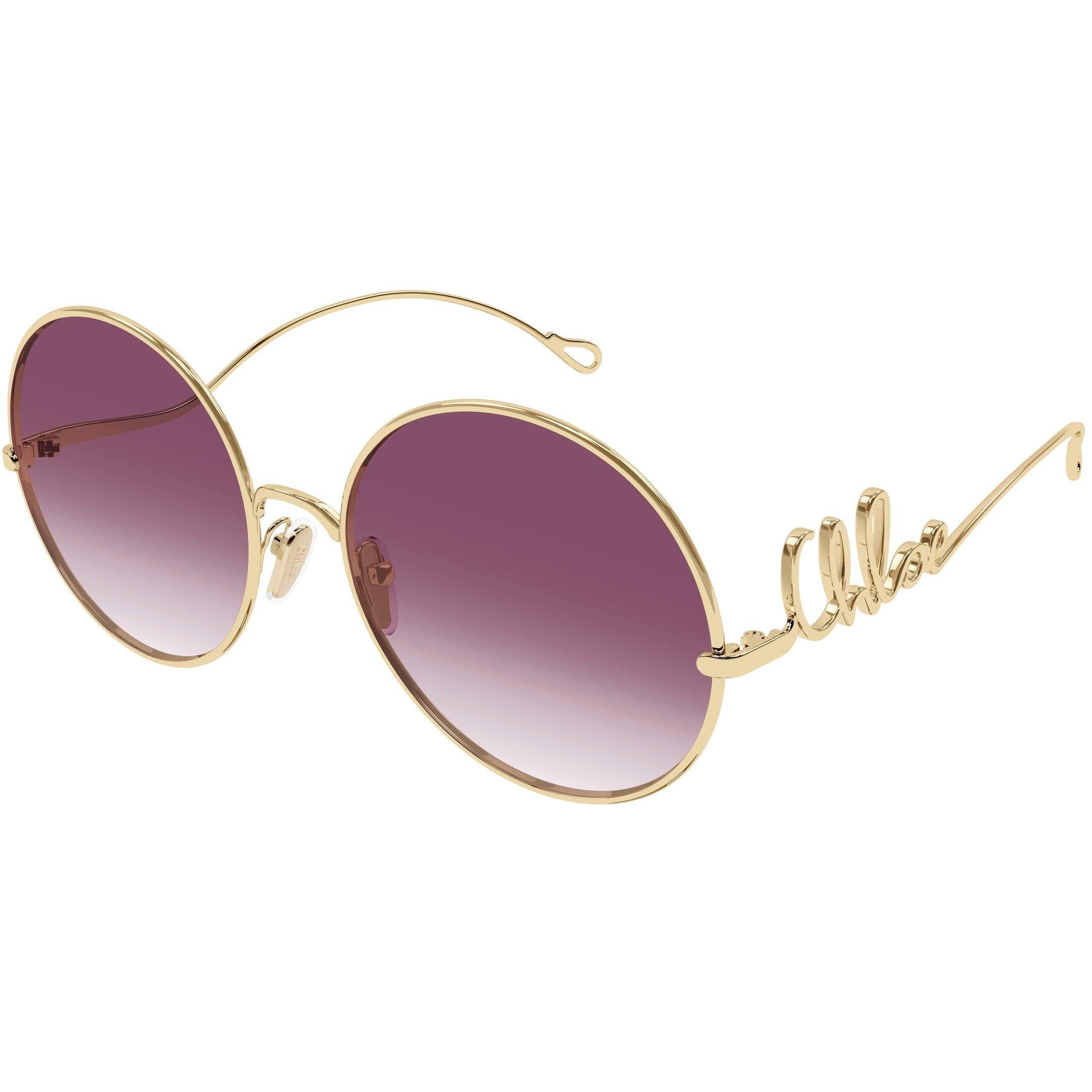 Gold/Red - Chloe - Chloe Womens CH0329S Icon Round Sunglasses - 1
