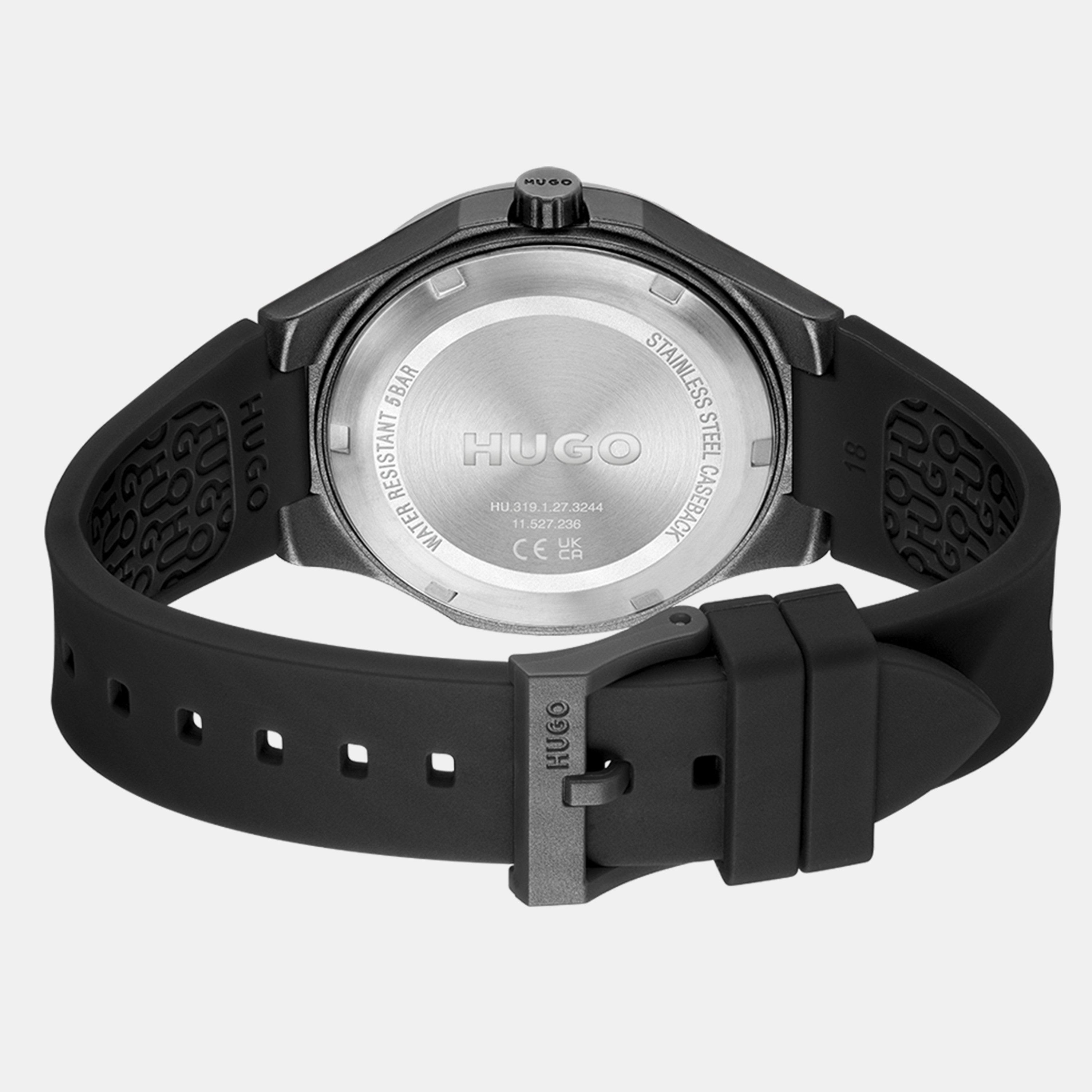 Black/Black - Hugo - HUGO #LIT Silicone Strap Watch - 2