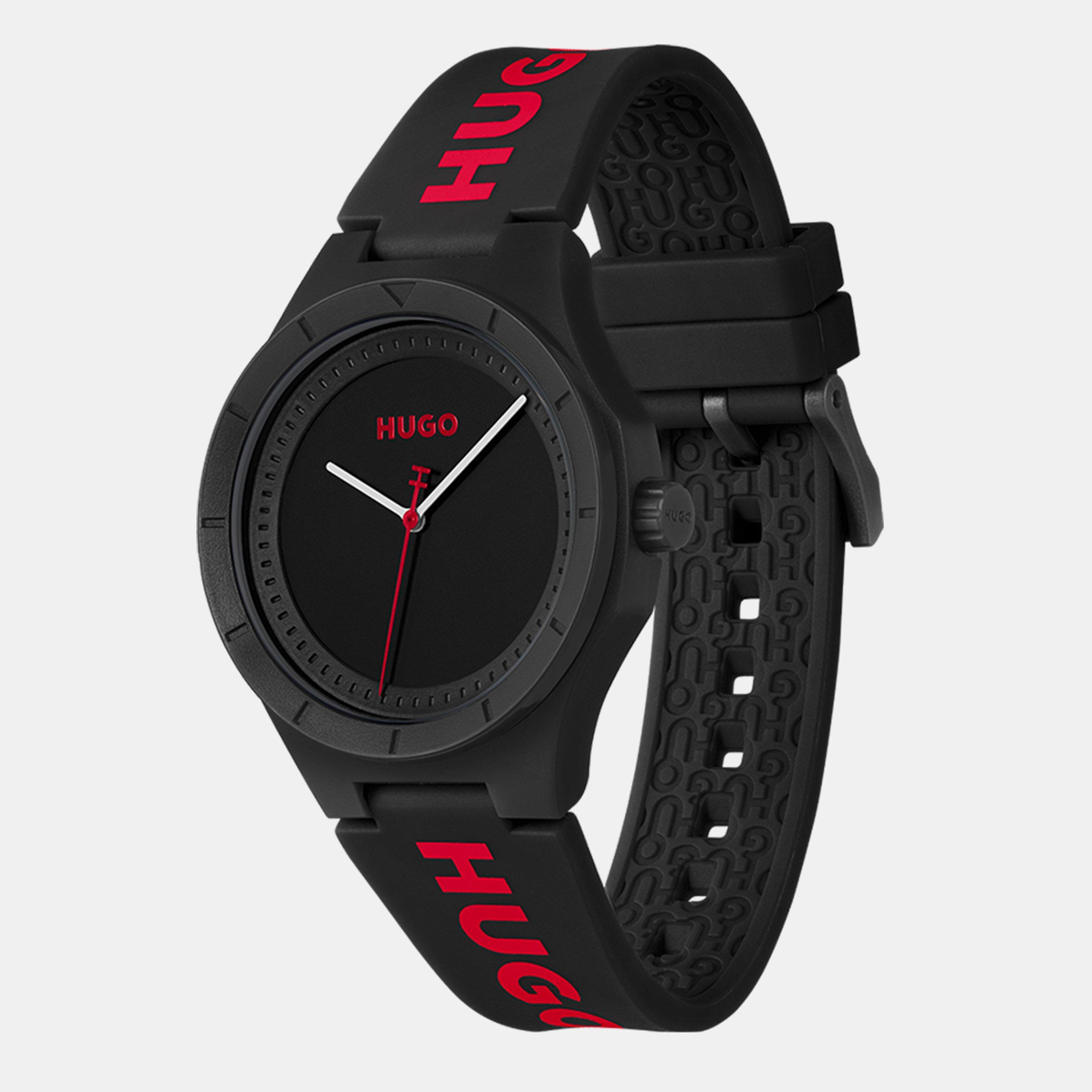 Black/Black - Hugo - HUGO #LIT Silicone Strap Watch - 4