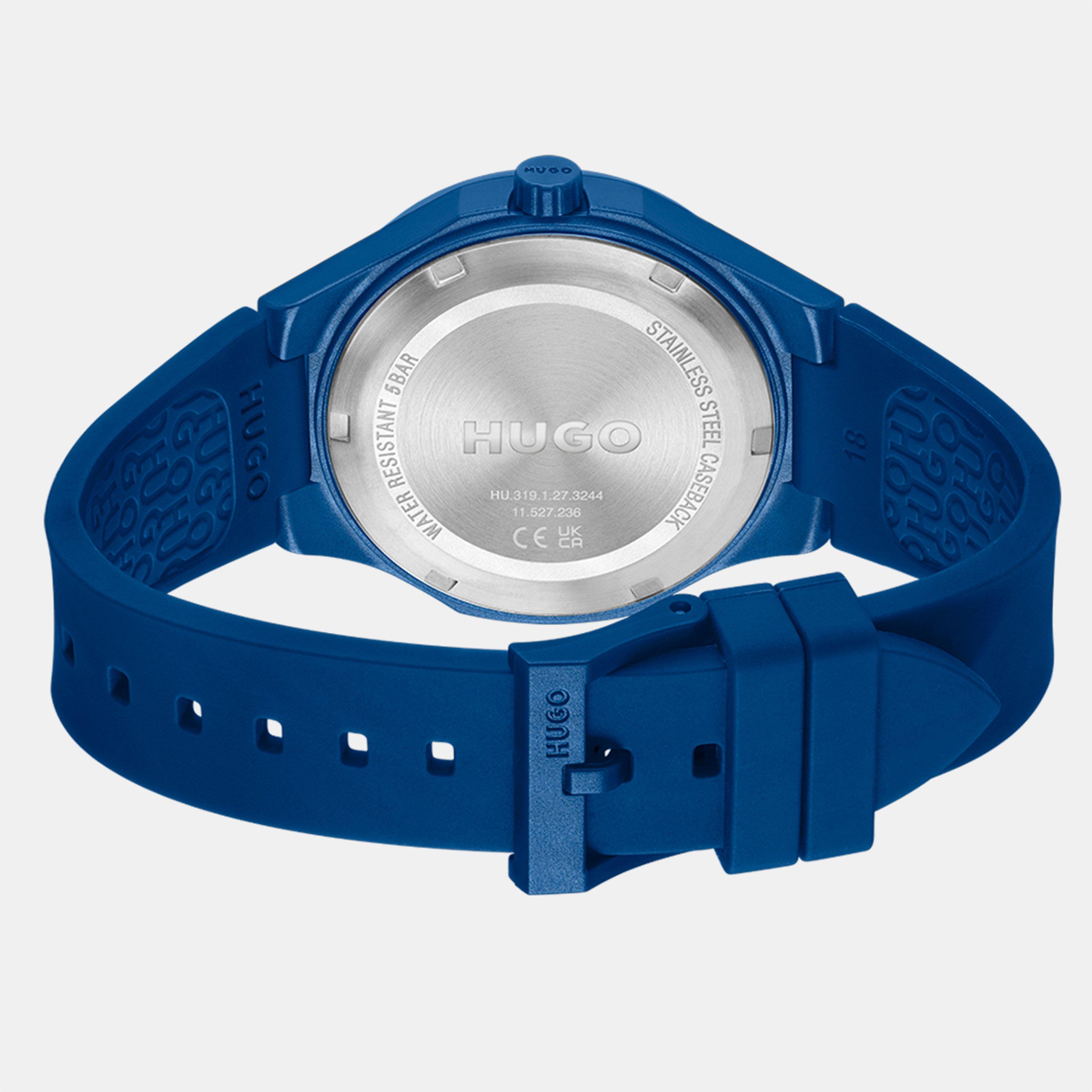 Blue - Hugo - HUGO #LIT Silicone Strap Watch - 2
