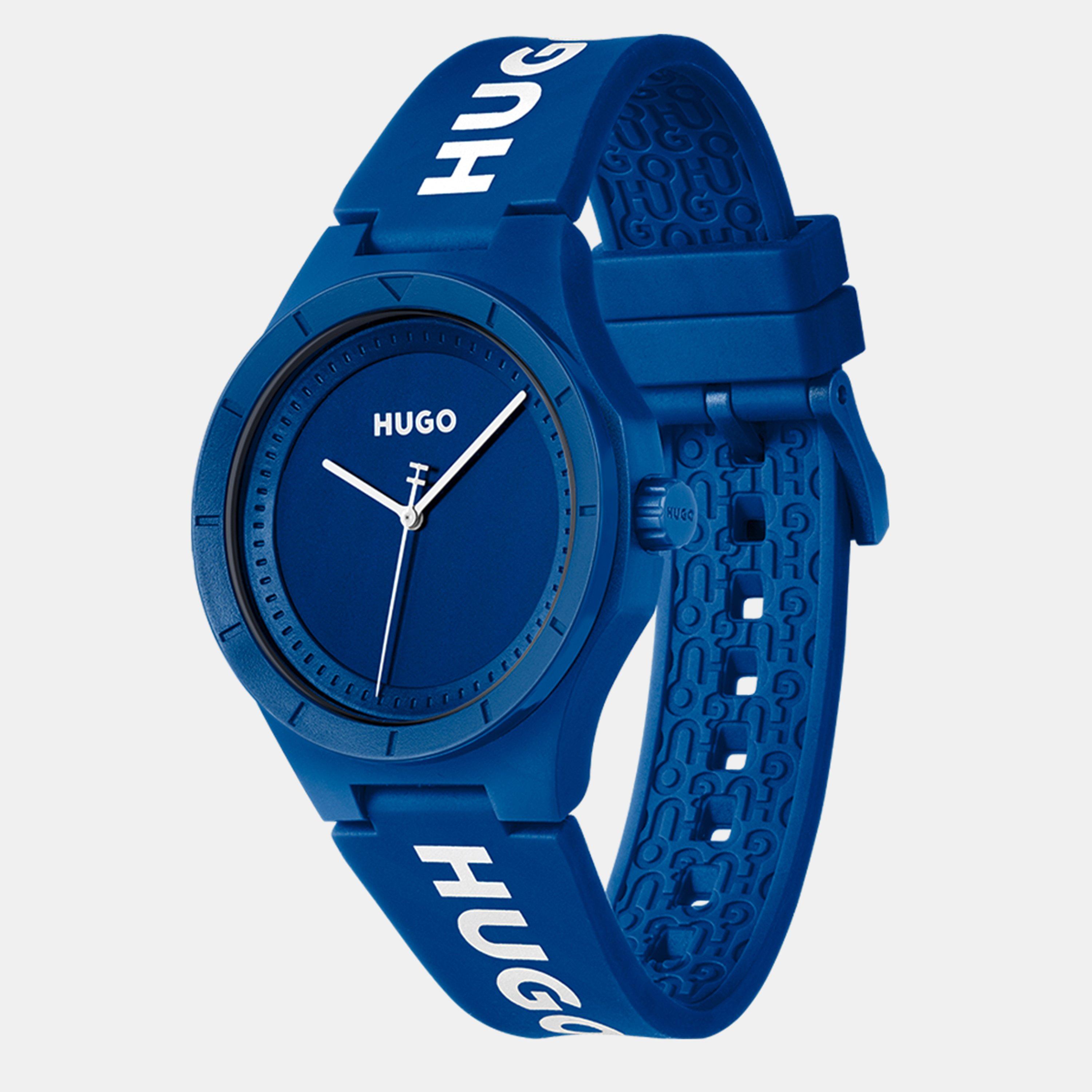 Blue - Hugo - HUGO #LIT Silicone Strap Watch - 4