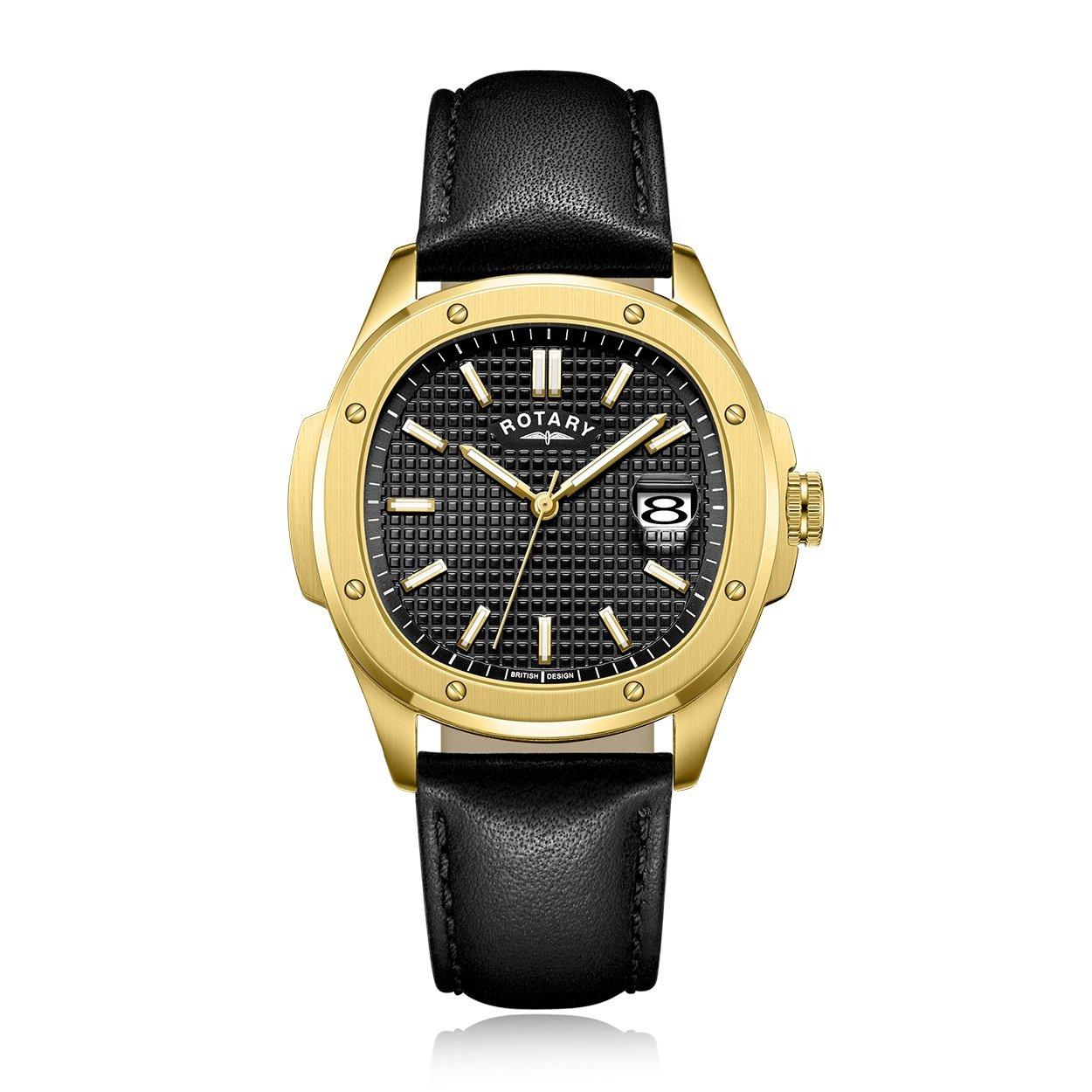 Rotary Men's Quartz Analogue Watch - Black/Black