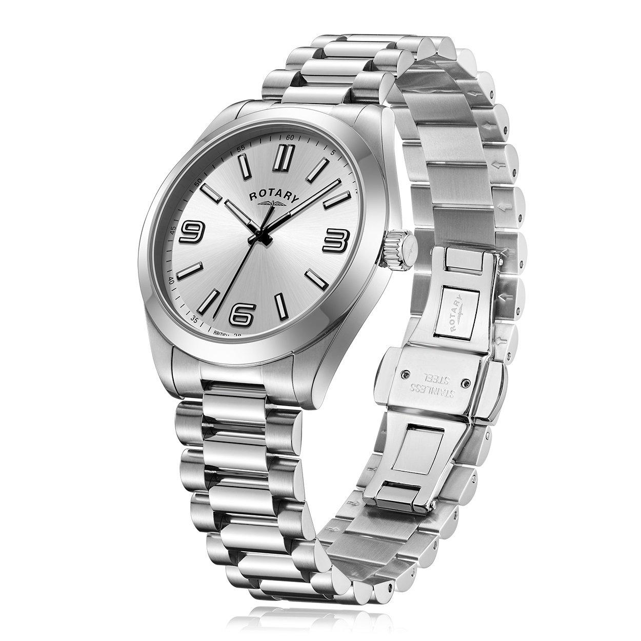 Silver/Silver - Rotary - Men's Precision Quartz Analogue Watch - 2