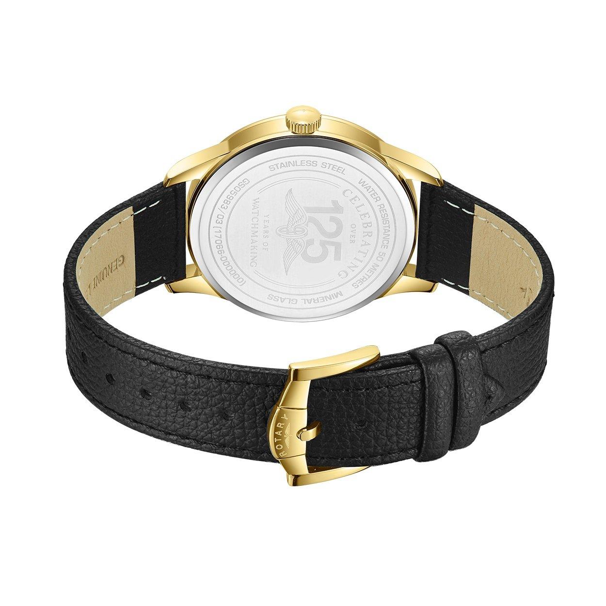 Champagne/Black - Rotary - Men's Traditional Dress Analogue Quartz Watch - 3