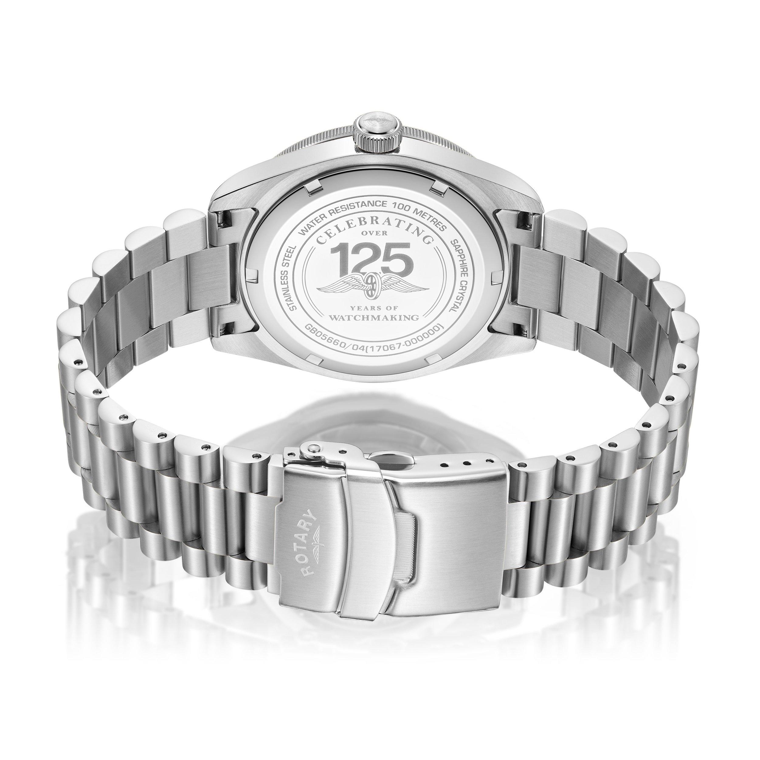 Black/Silver - Rotary - Men's Analogue Quartz Watch - 3