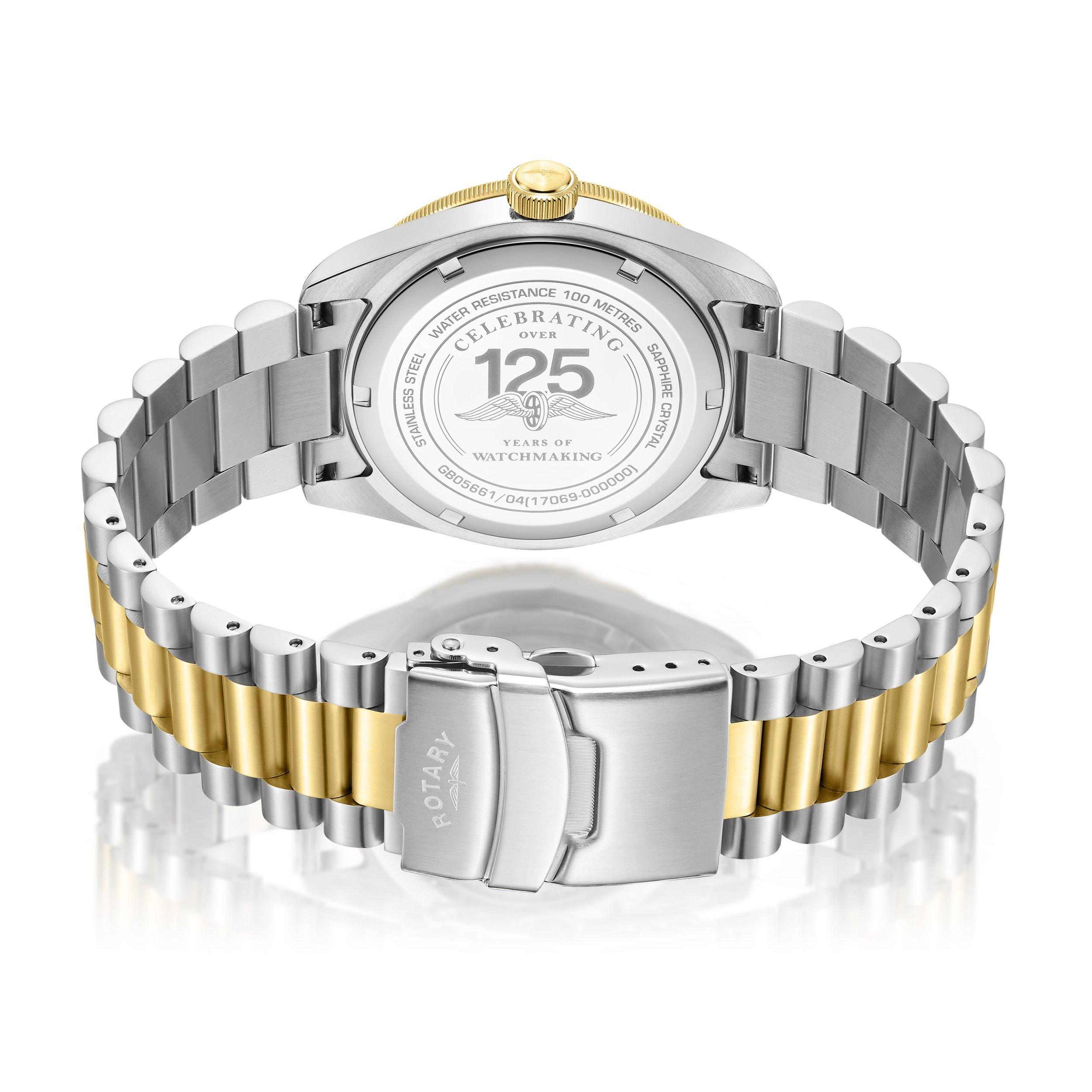 Two Tone Gold - Rotary - Men's Analogue Quartz Watch - 3