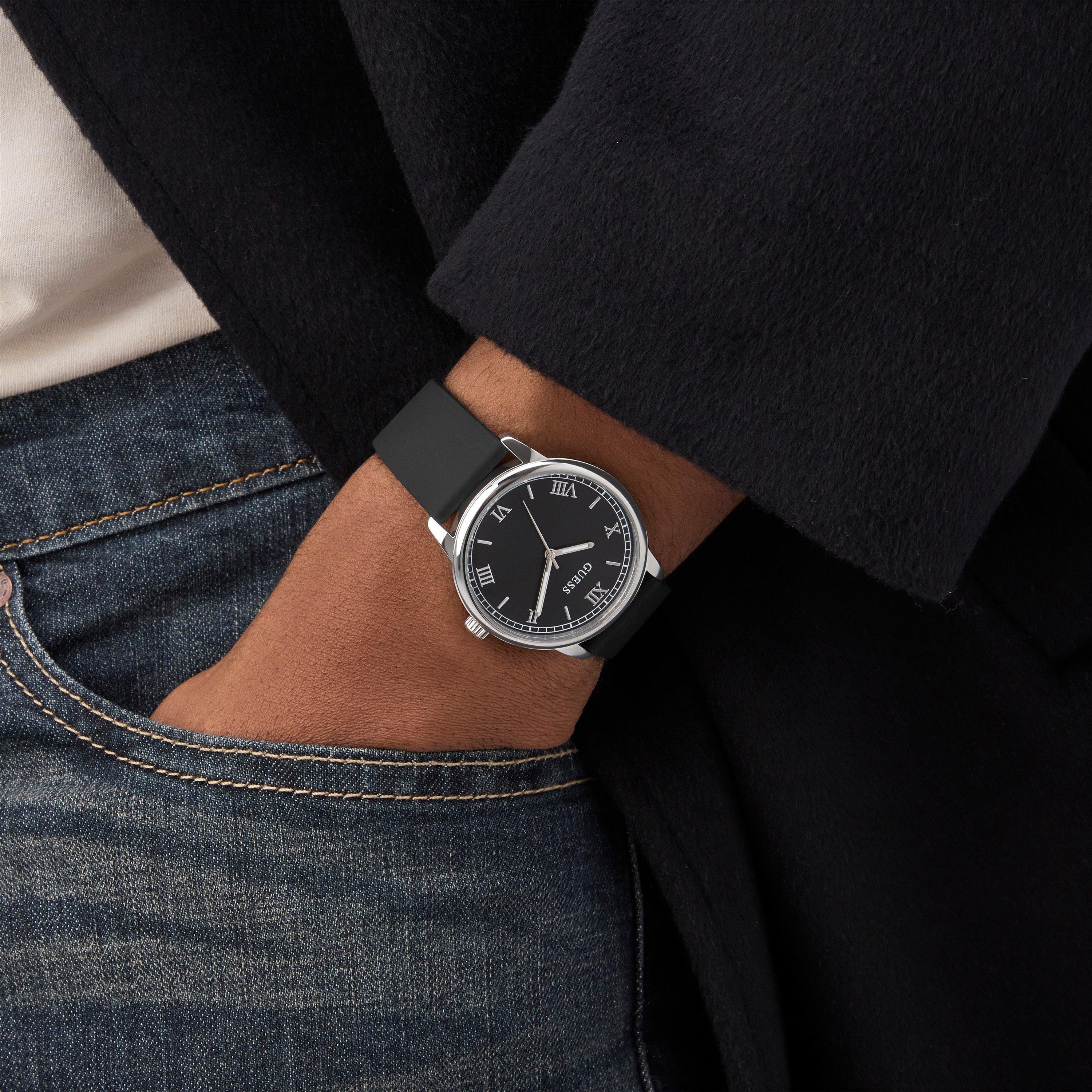Schwarz/Silber - Guess - Chandler Analogue Quartz Watch - 4