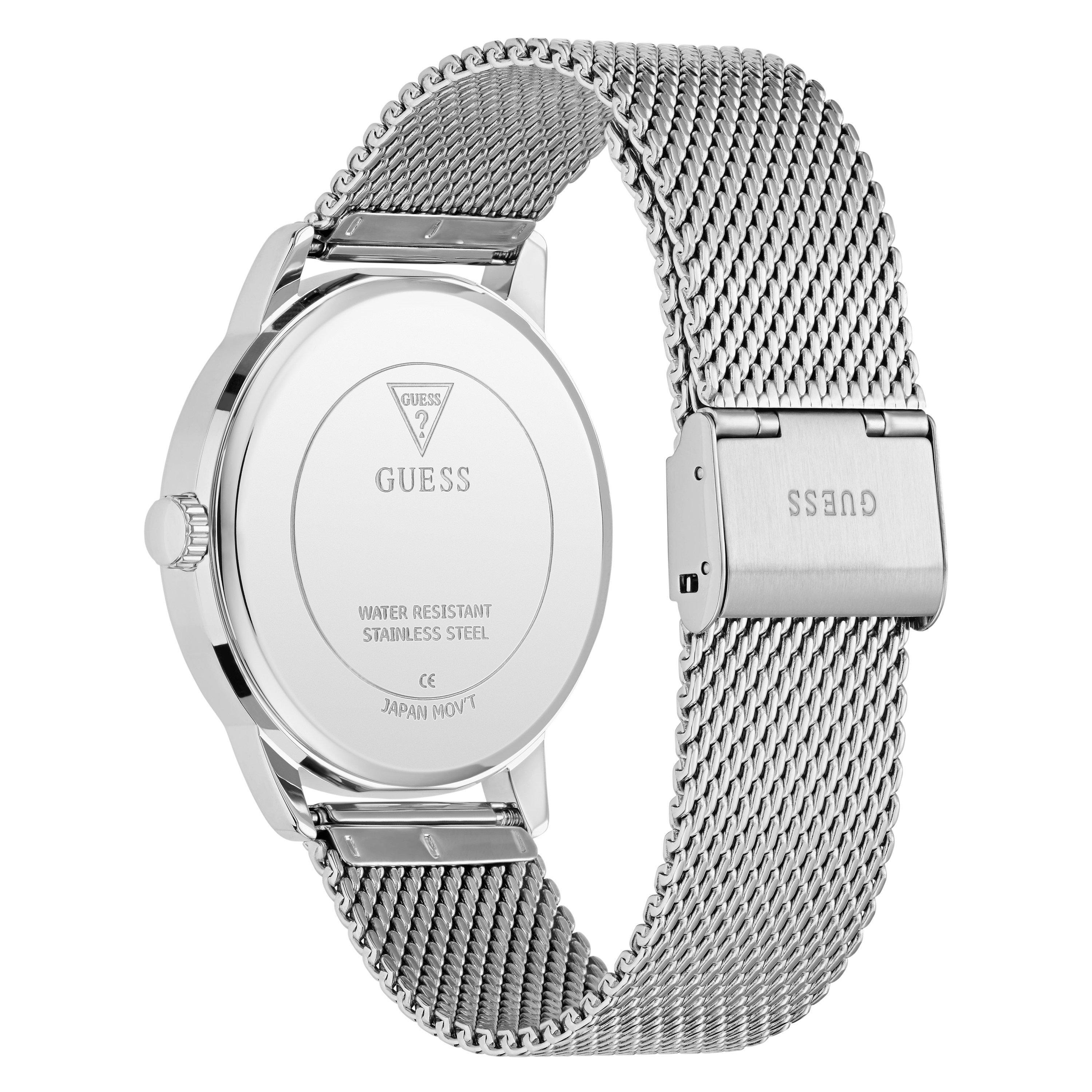 Silver - Guess - Chandler Analogue Quartz Watch - 6