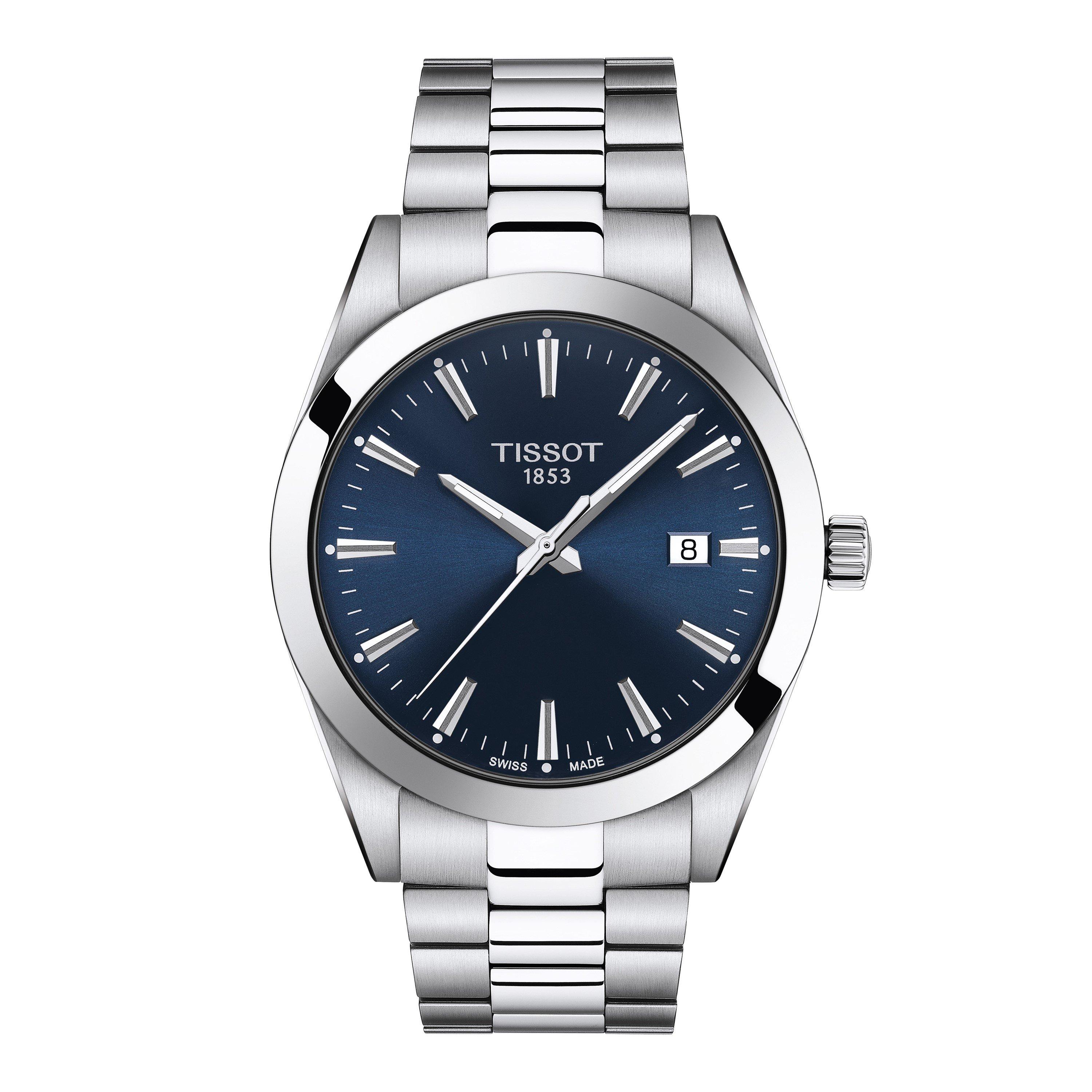 Tissot Men's Stainless 40Mm Water Resistant Analogue Quartz Watch - Blue/Steel