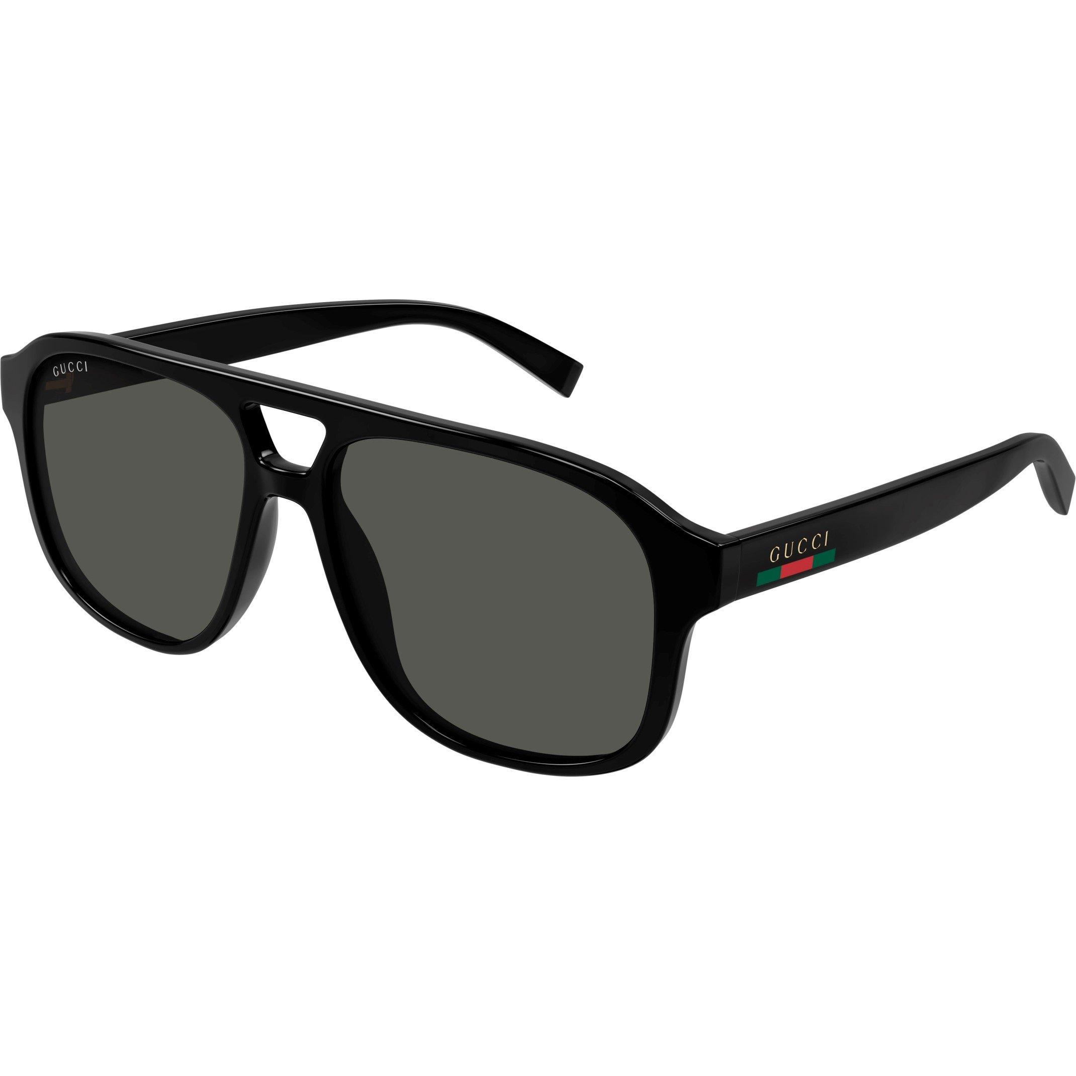 Black/Grey - Gucci - Men's Aviator Sunglasses - 2