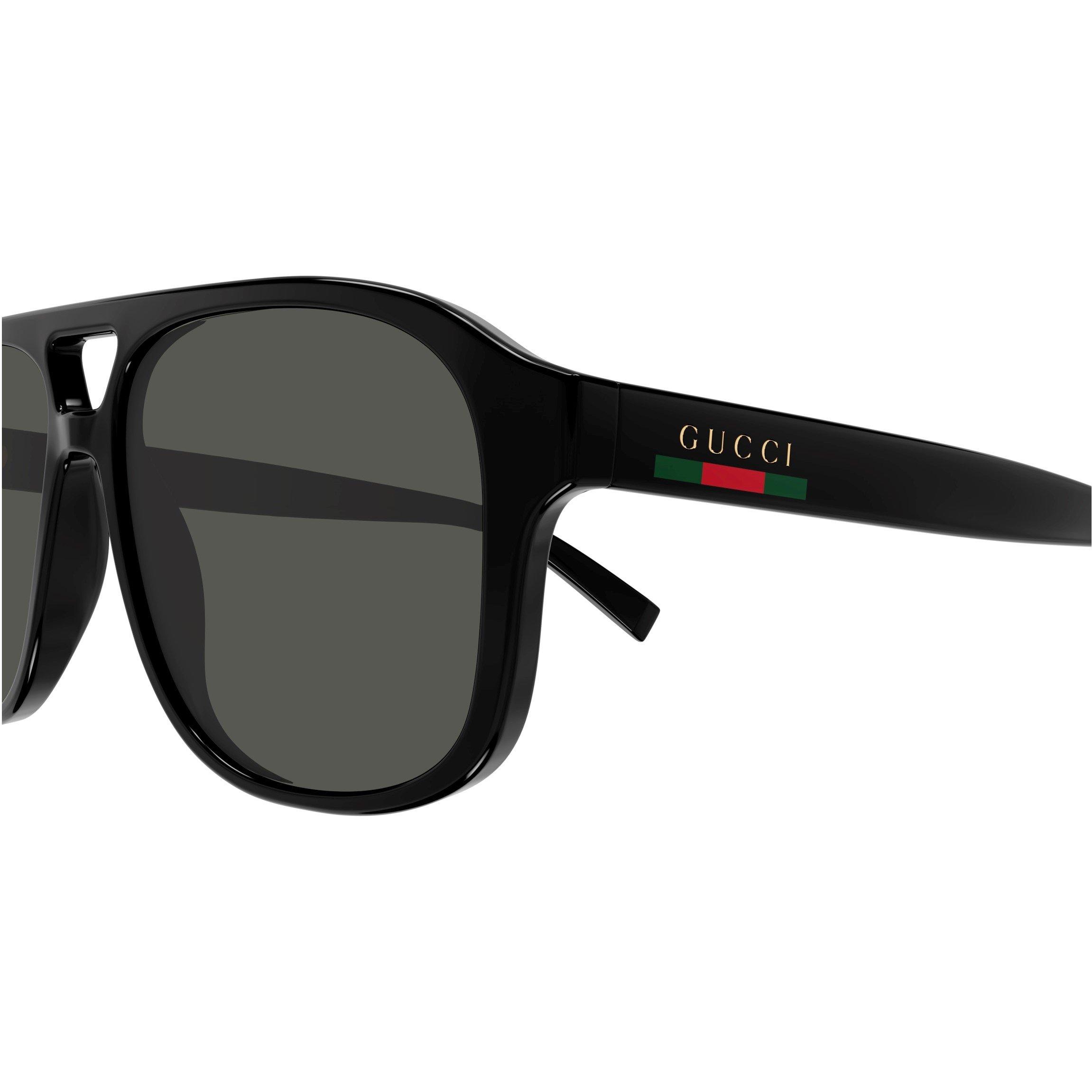 Black/Grey - Gucci - Men's Aviator Sunglasses - 5