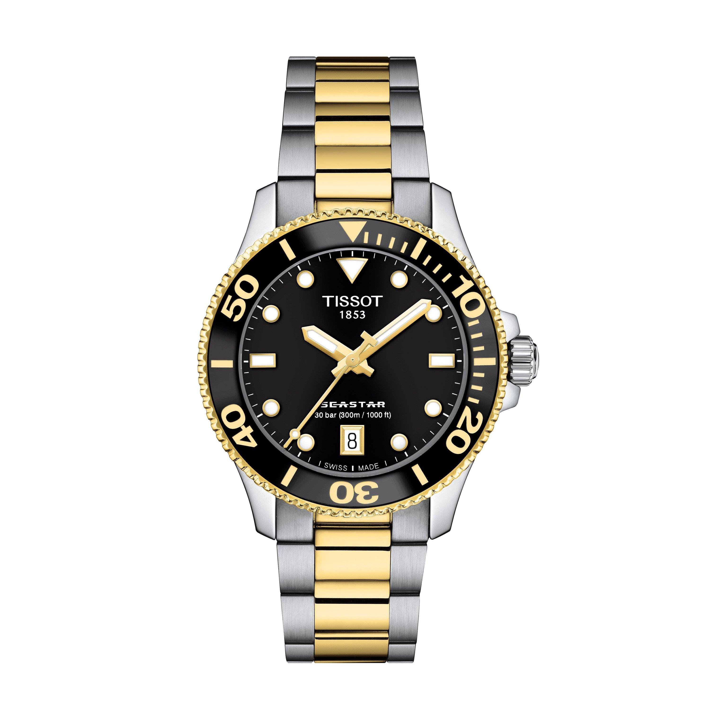 Black/Two-Tone - Tissot - Seastar 1000 40mm Watch - 1