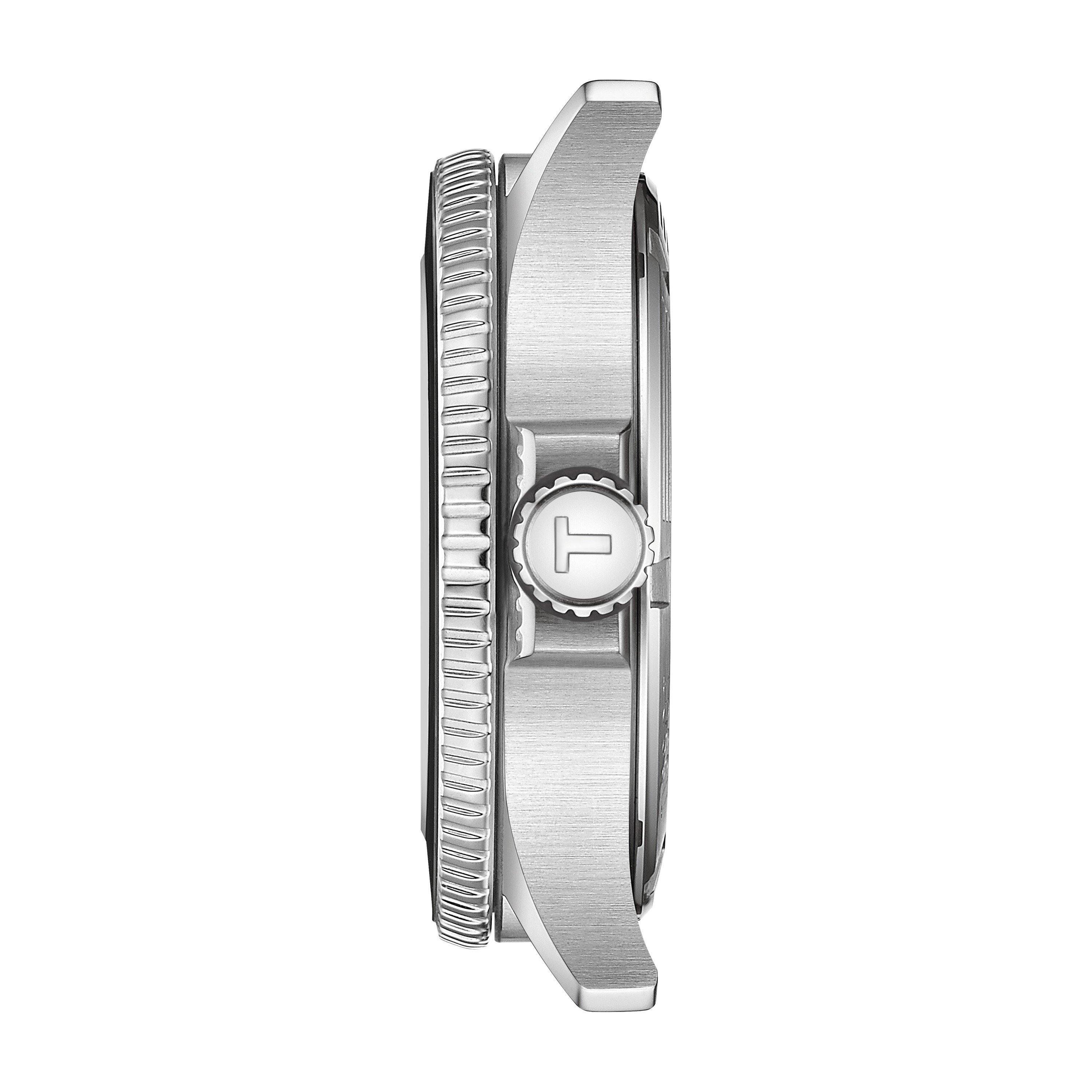 Black/Steel - Tissot - Men's Seastar GMT Analogue Quartz Watch - 4