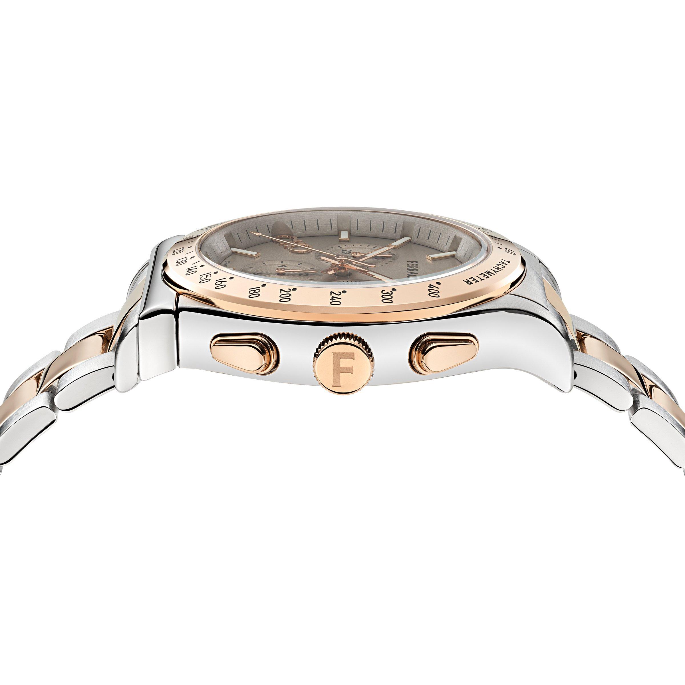 Grey/Two Tone - Ferragamo - Men's F-80 GMT Analogue Quartz Watch - 2